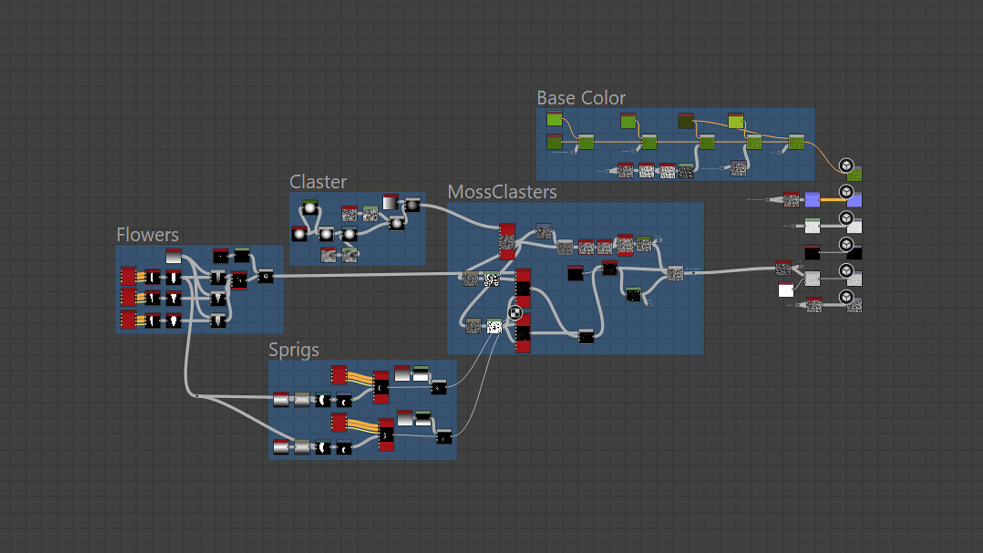 Stylized Moss PBR Substance material and textures SBS SBSAR Texture_4