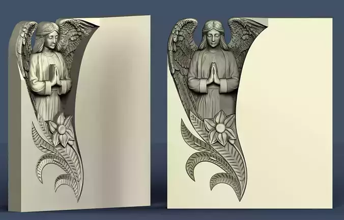 Angel Tombstone 3D model 3D model