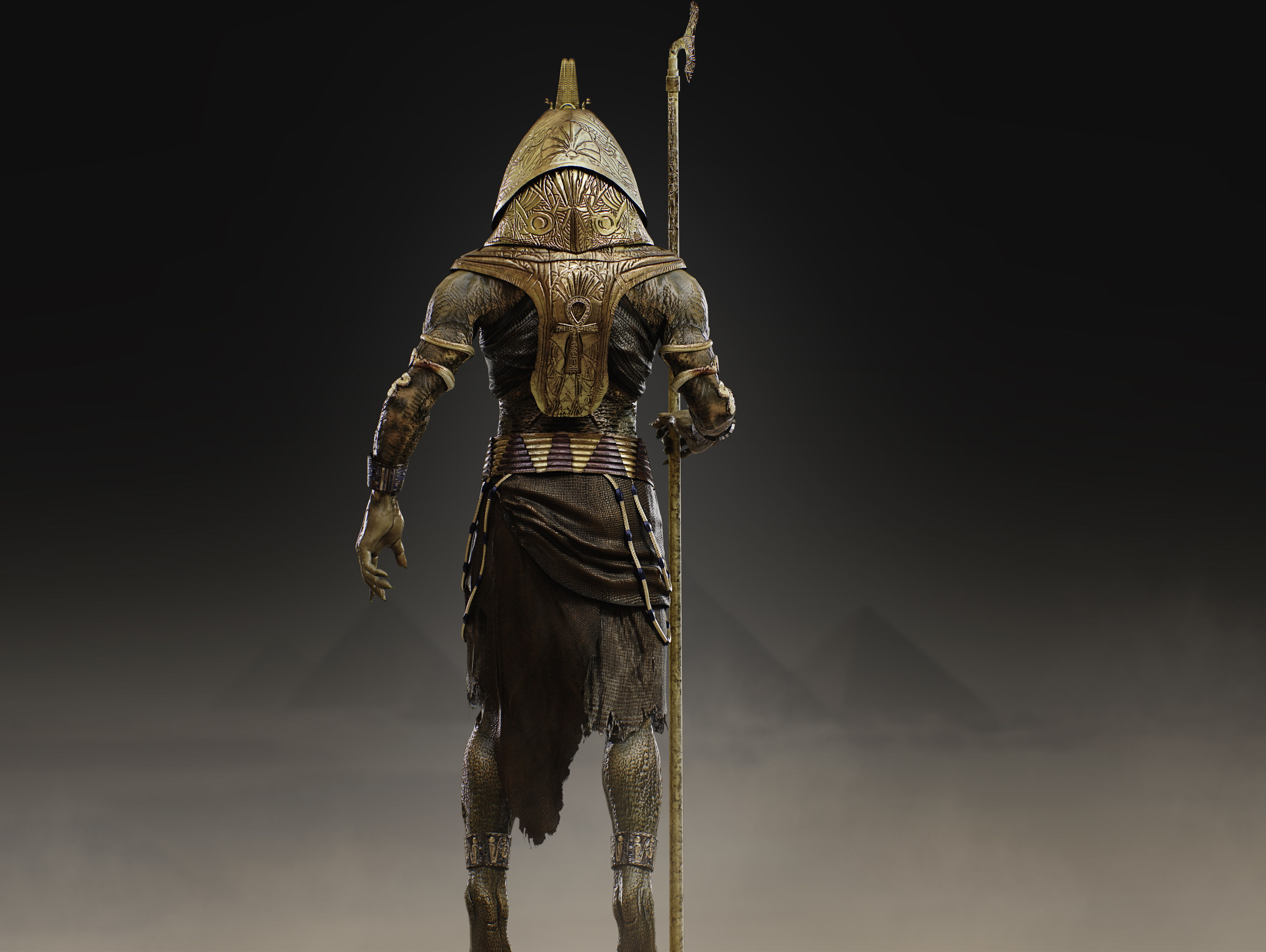 Sobek Low-poly 3D model_6