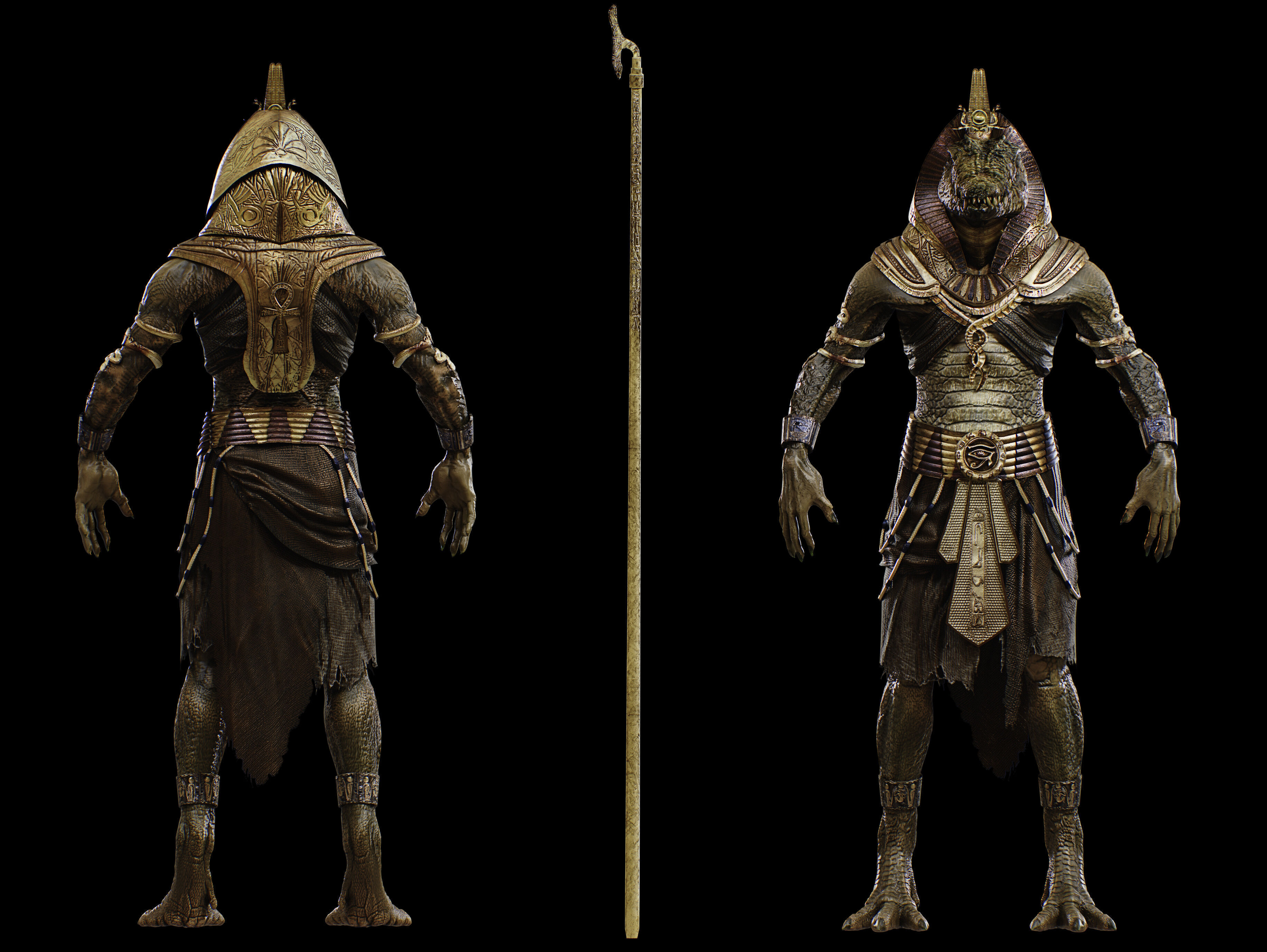 Sobek Low-poly 3D model_9