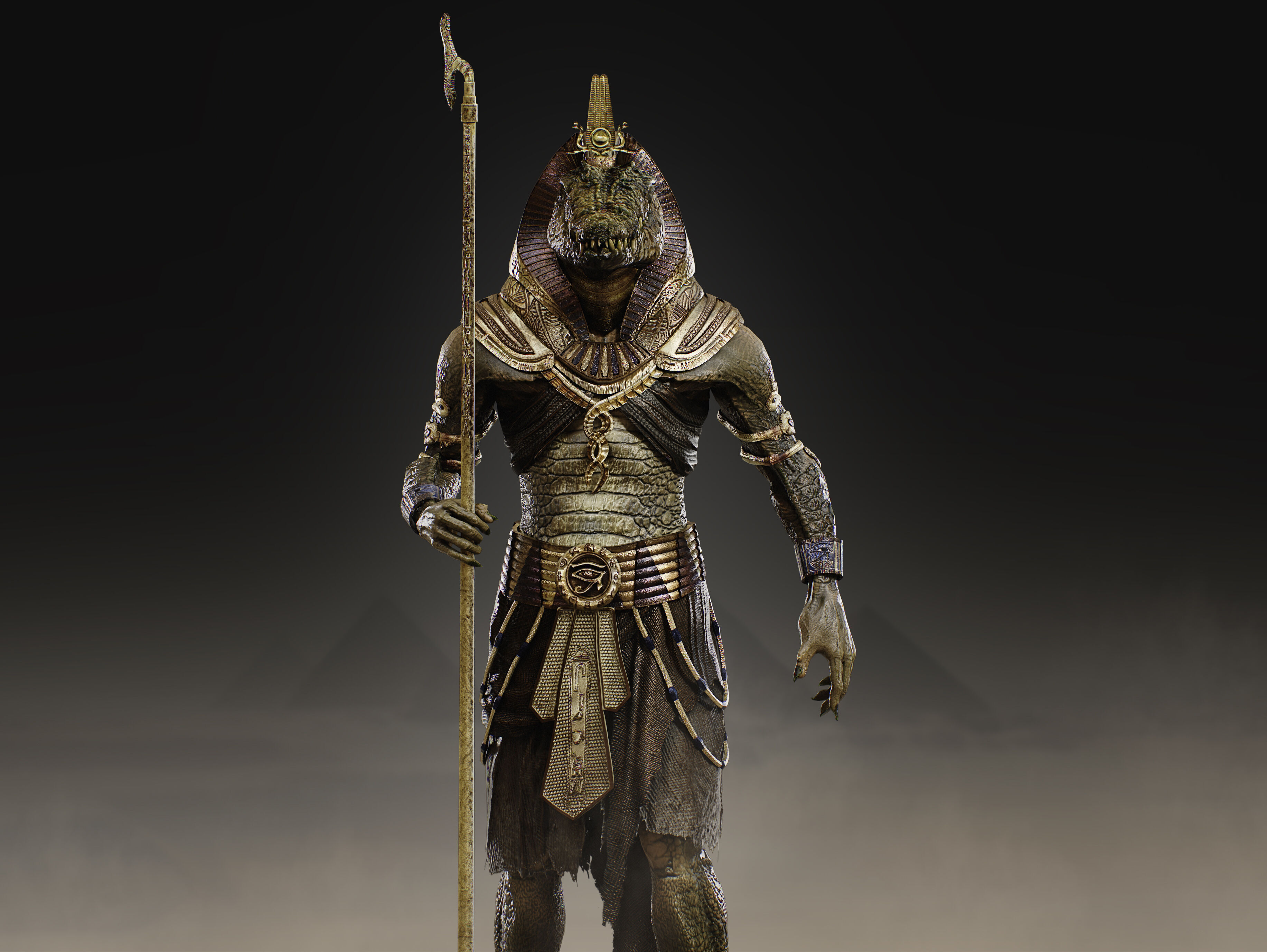 Sobek Low-poly 3D model_2