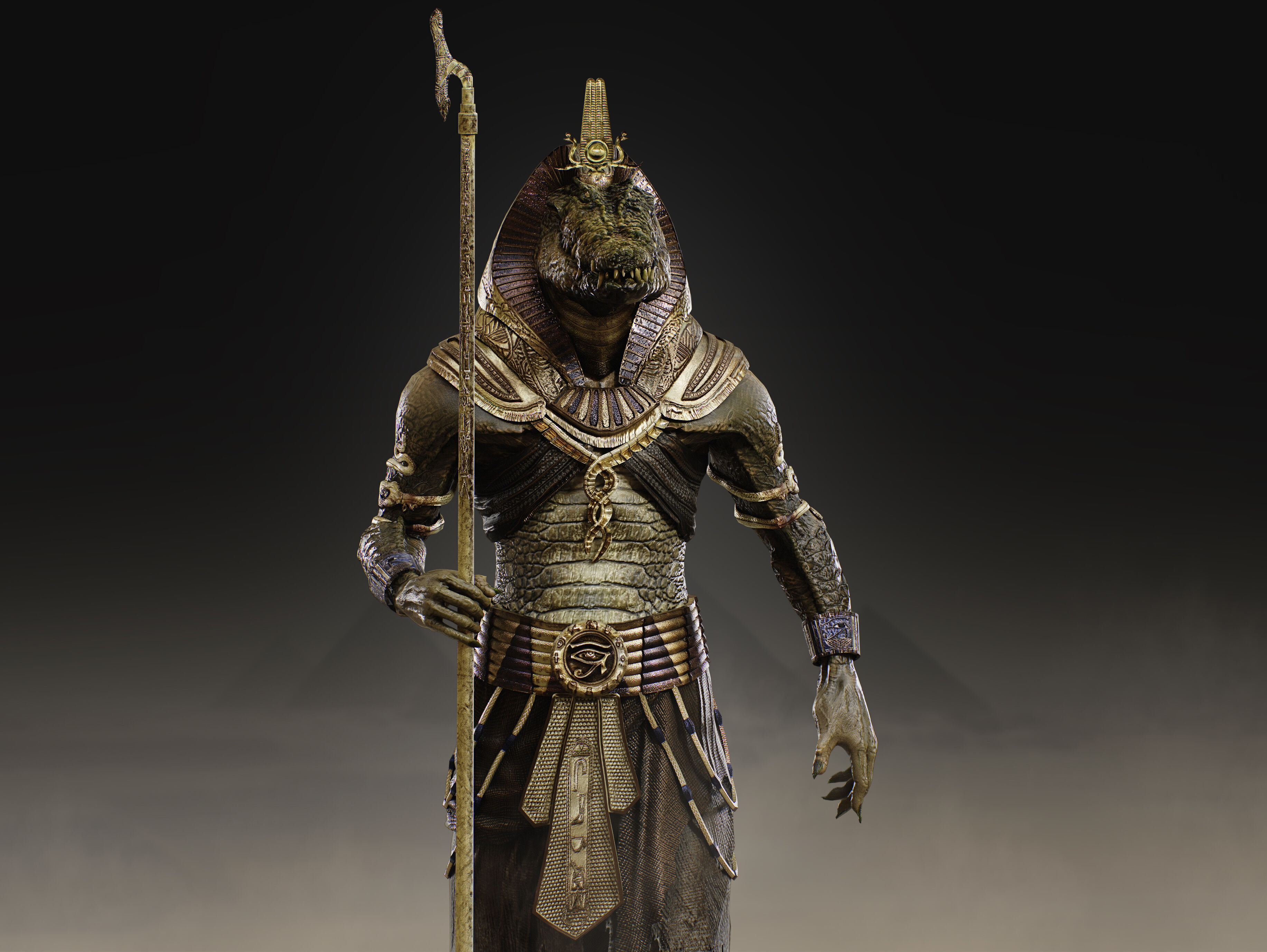 Sobek Low-poly 3D model_5