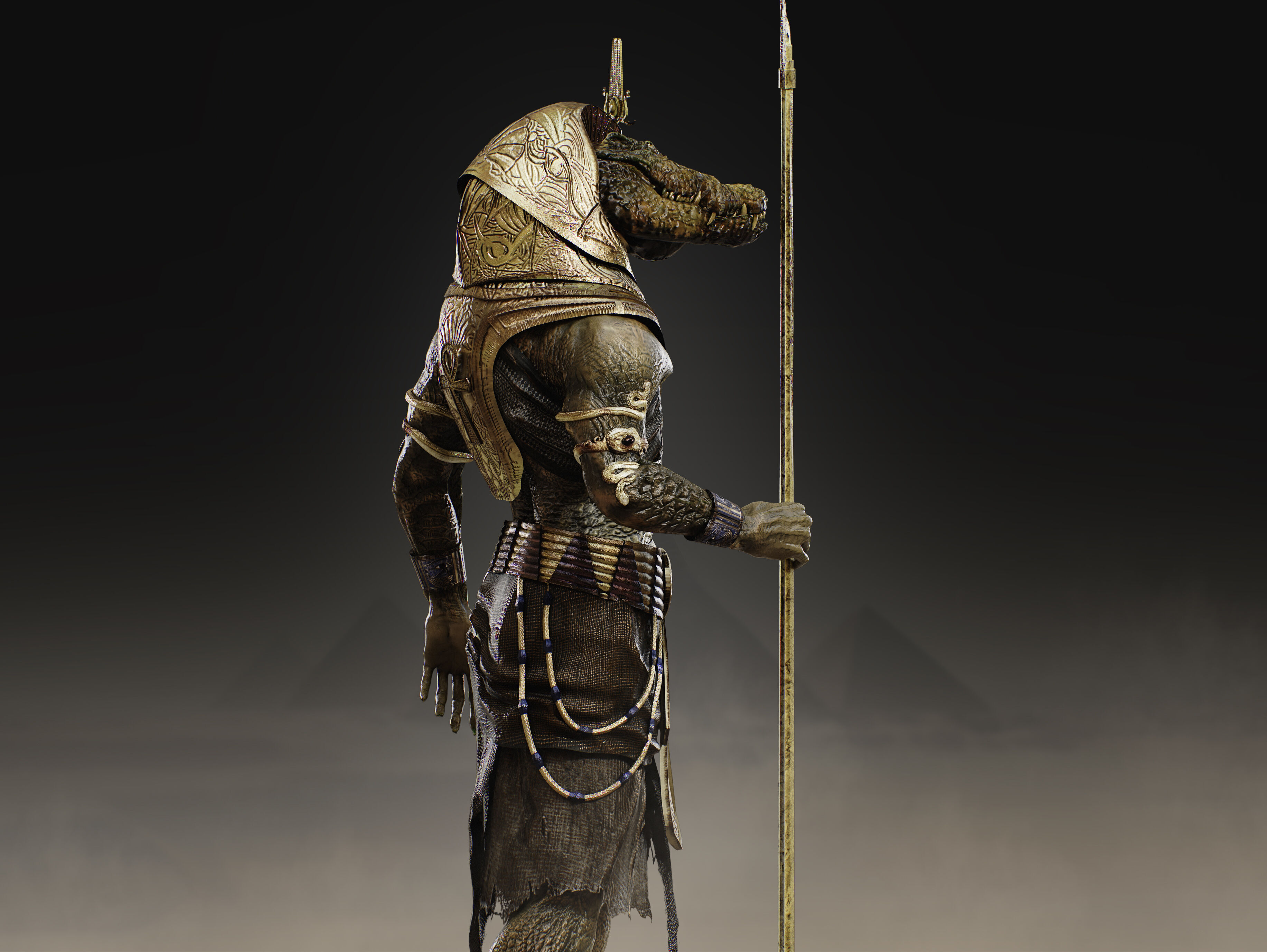 Sobek Low-poly 3D model_4