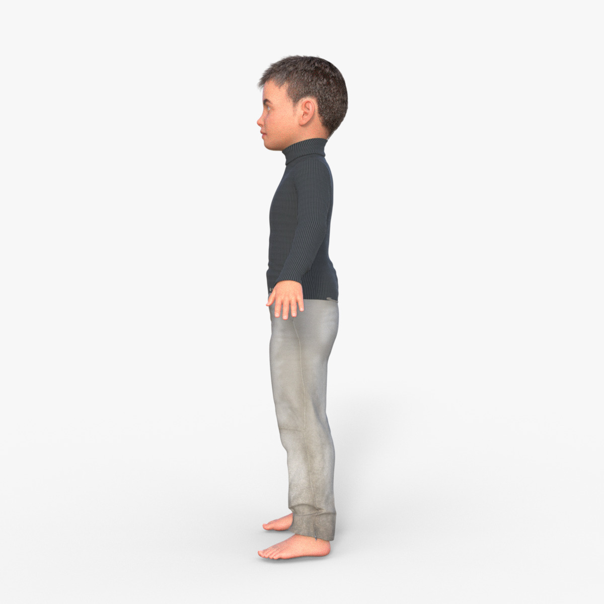 Realistic 3D Child Character 3D model_11