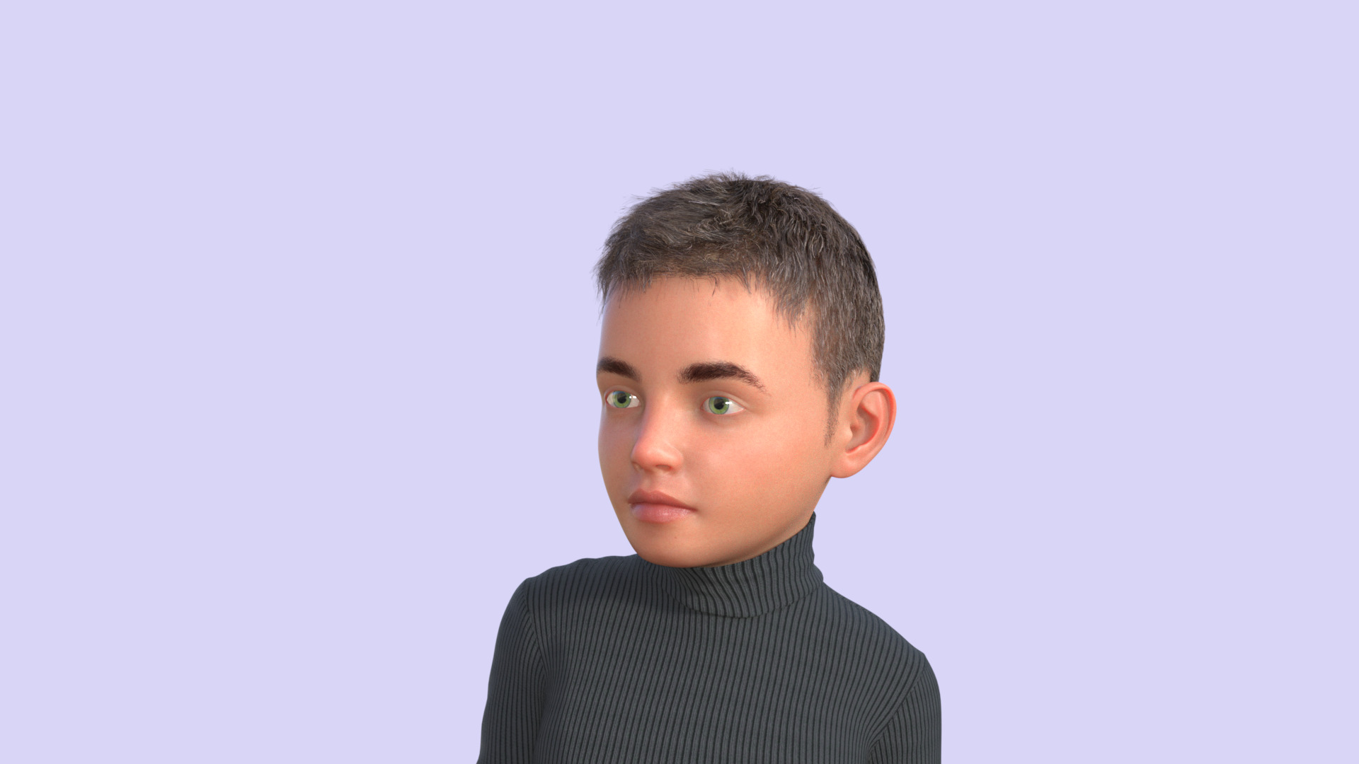 Realistic 3D Child Character 3D model_34