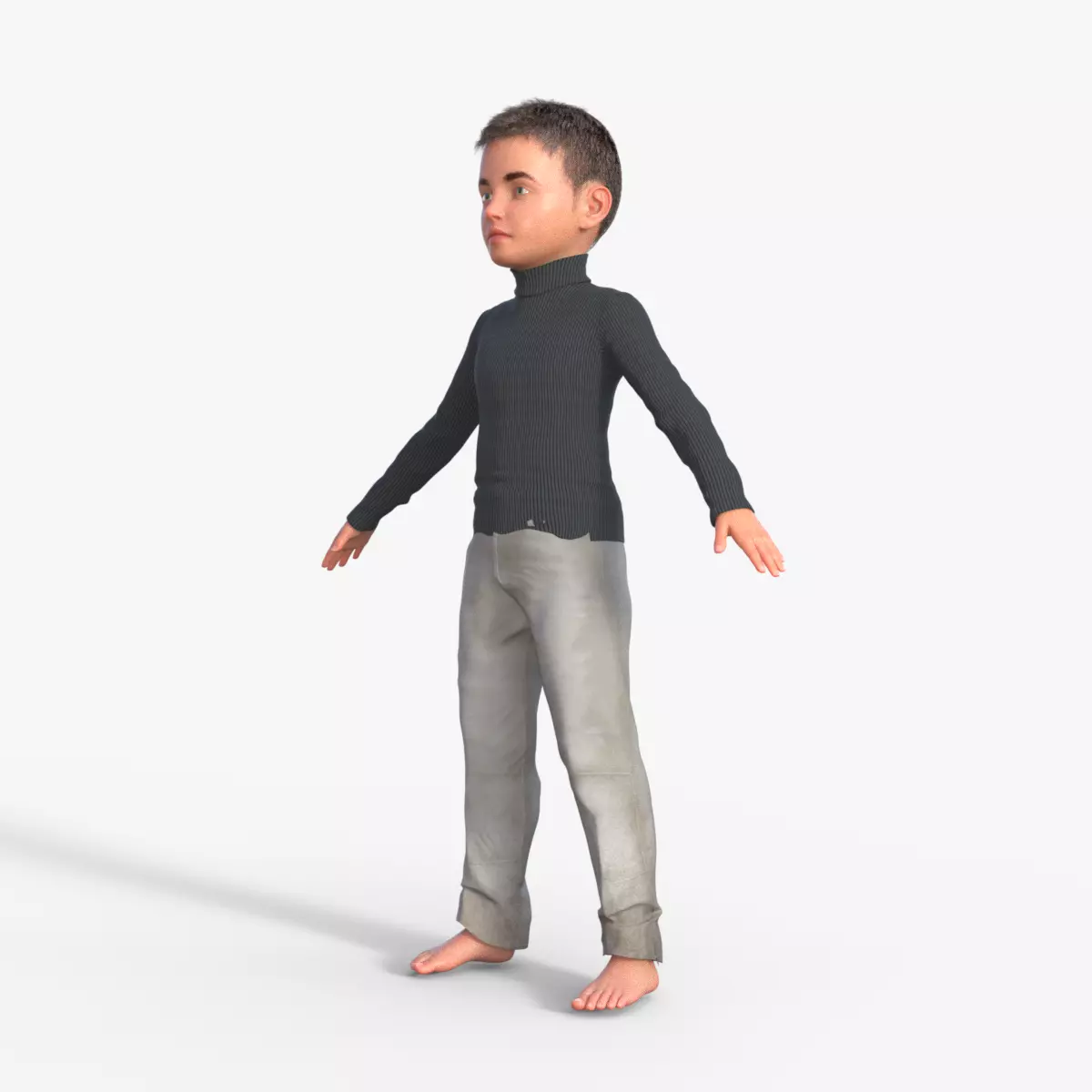 Realistic 3D Child Character 3D model_0