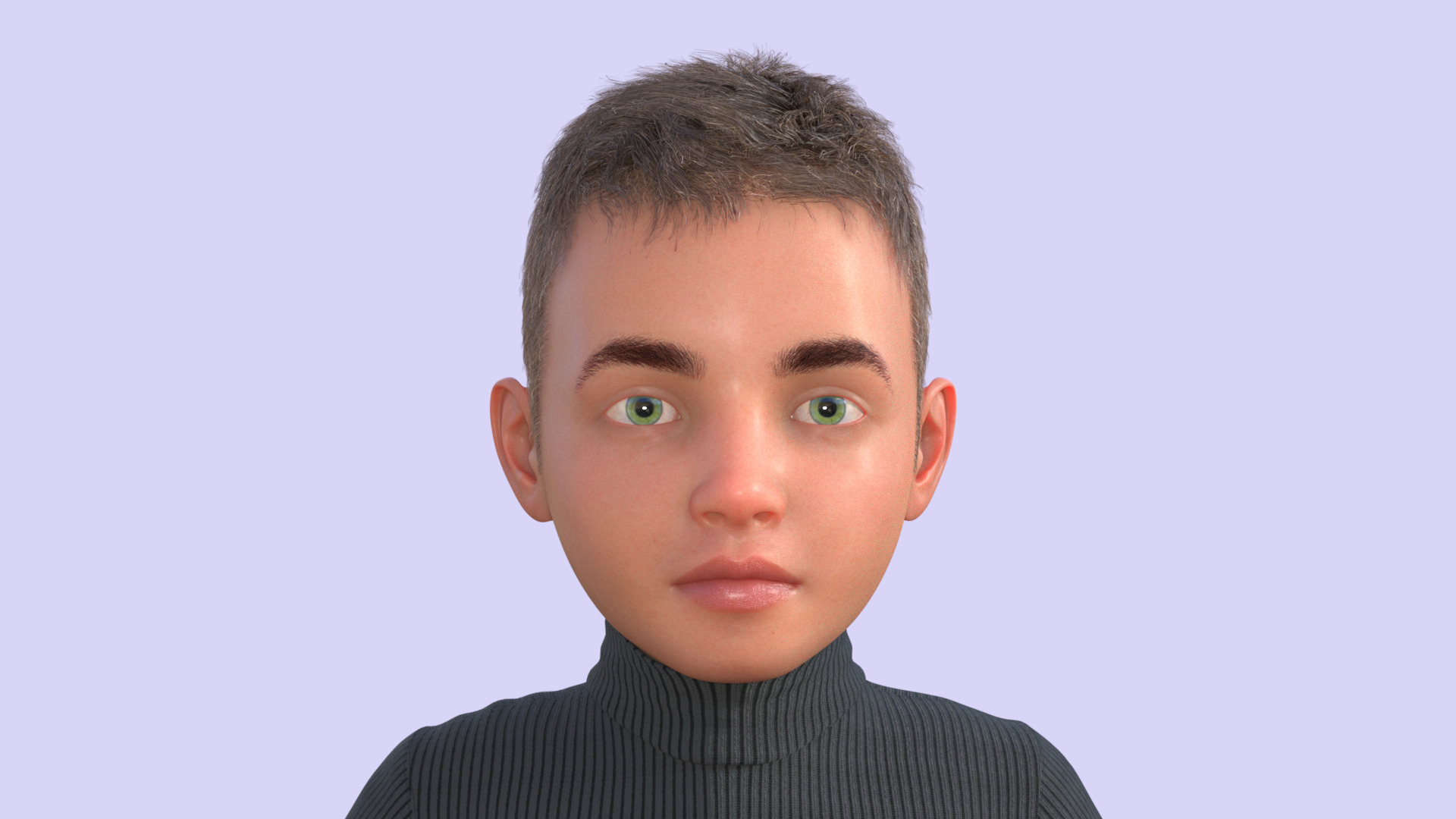 Realistic 3D Child Character 3D model_36