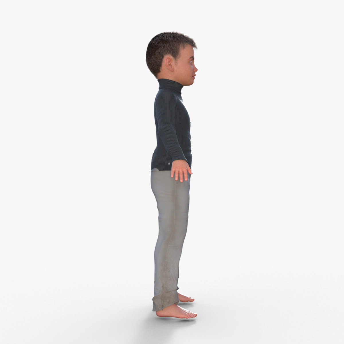 Realistic 3D Child Character 3D model_7