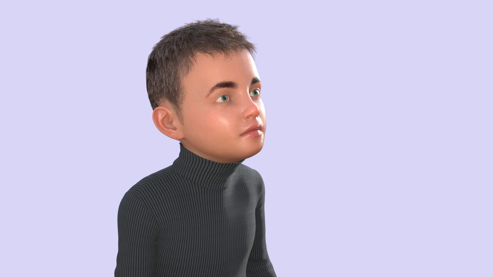 Realistic 3D Child Character 3D model_35