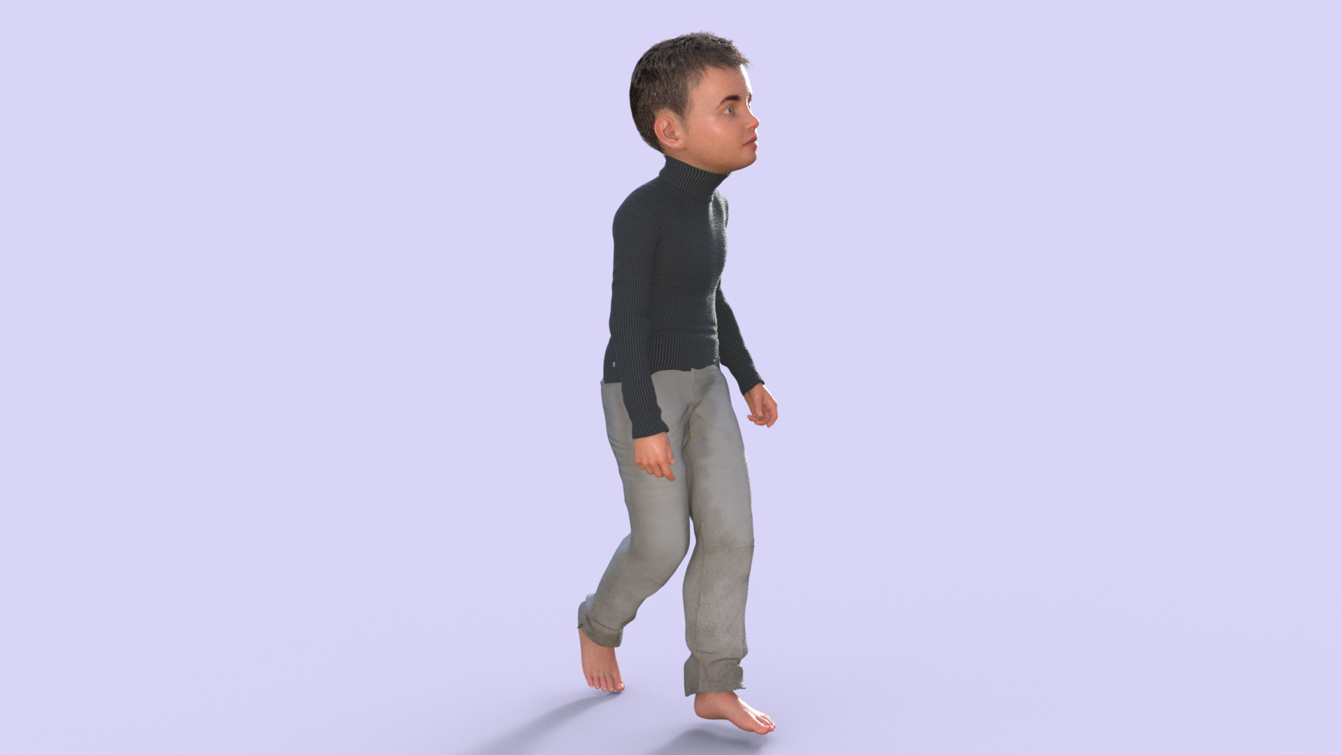 Realistic 3D Child Character 3D model_27