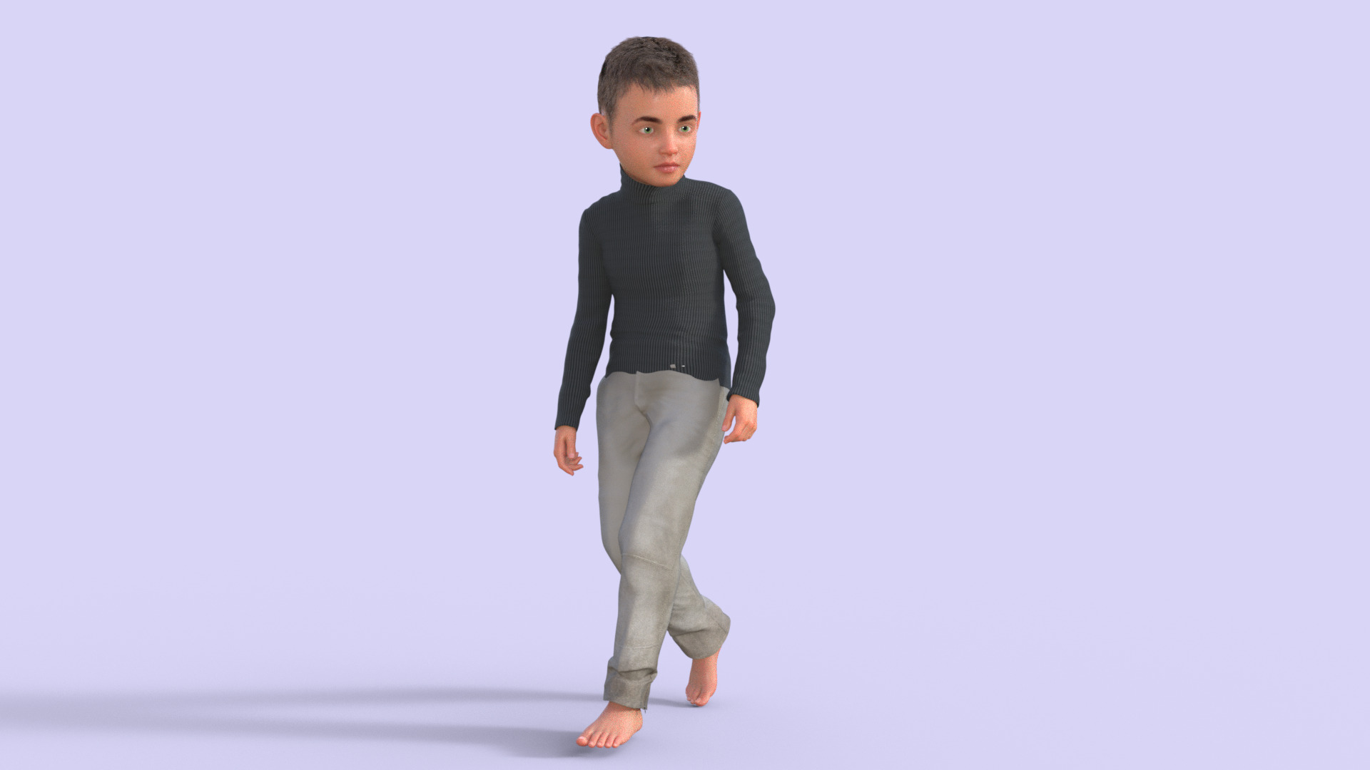 Realistic 3D Child Character 3D model_33
