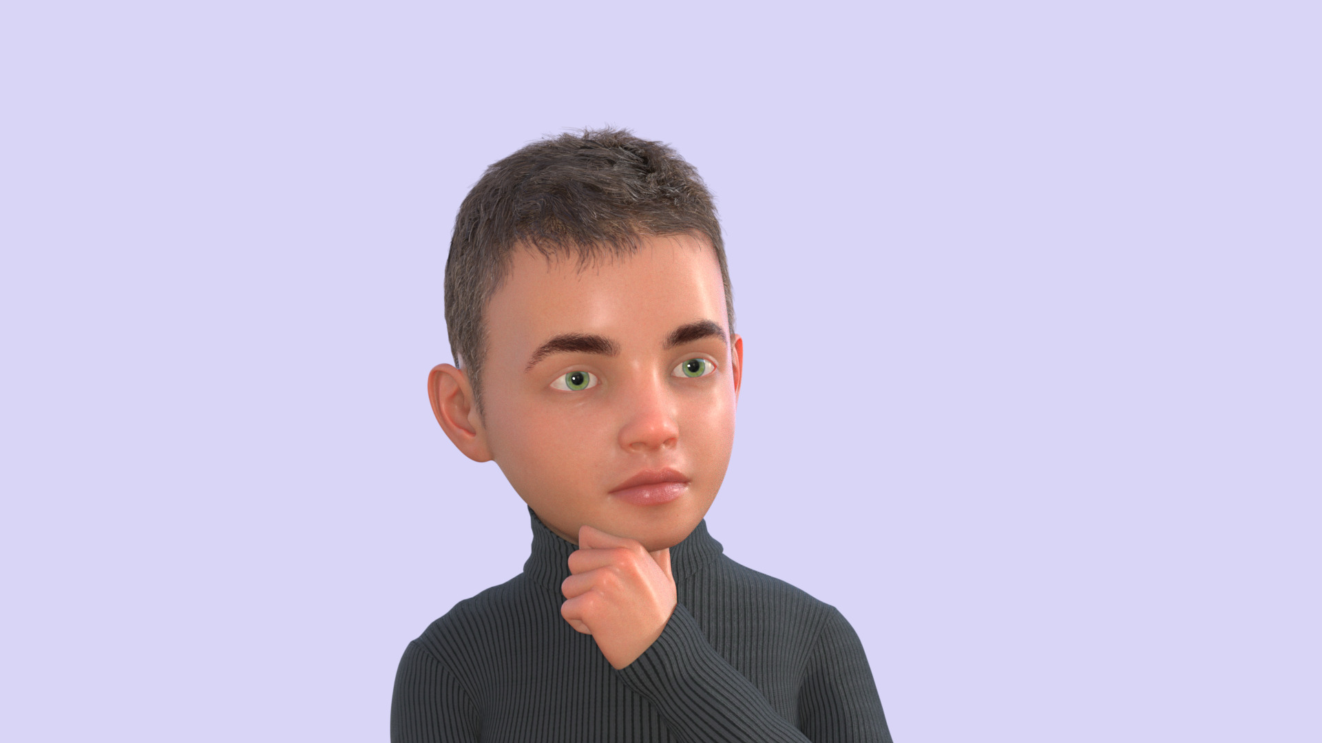 Realistic 3D Child Character 3D model_30