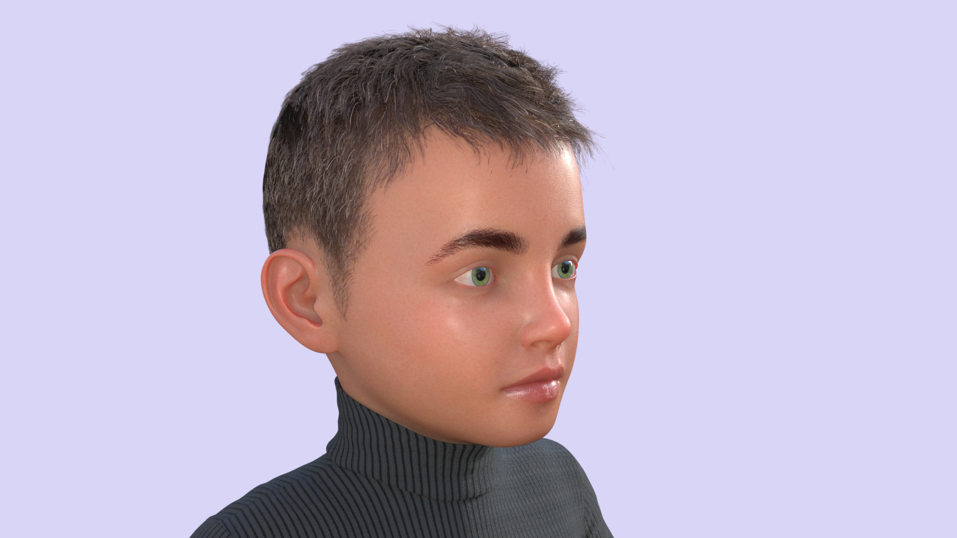 Realistic 3D Child Character 3D model_37