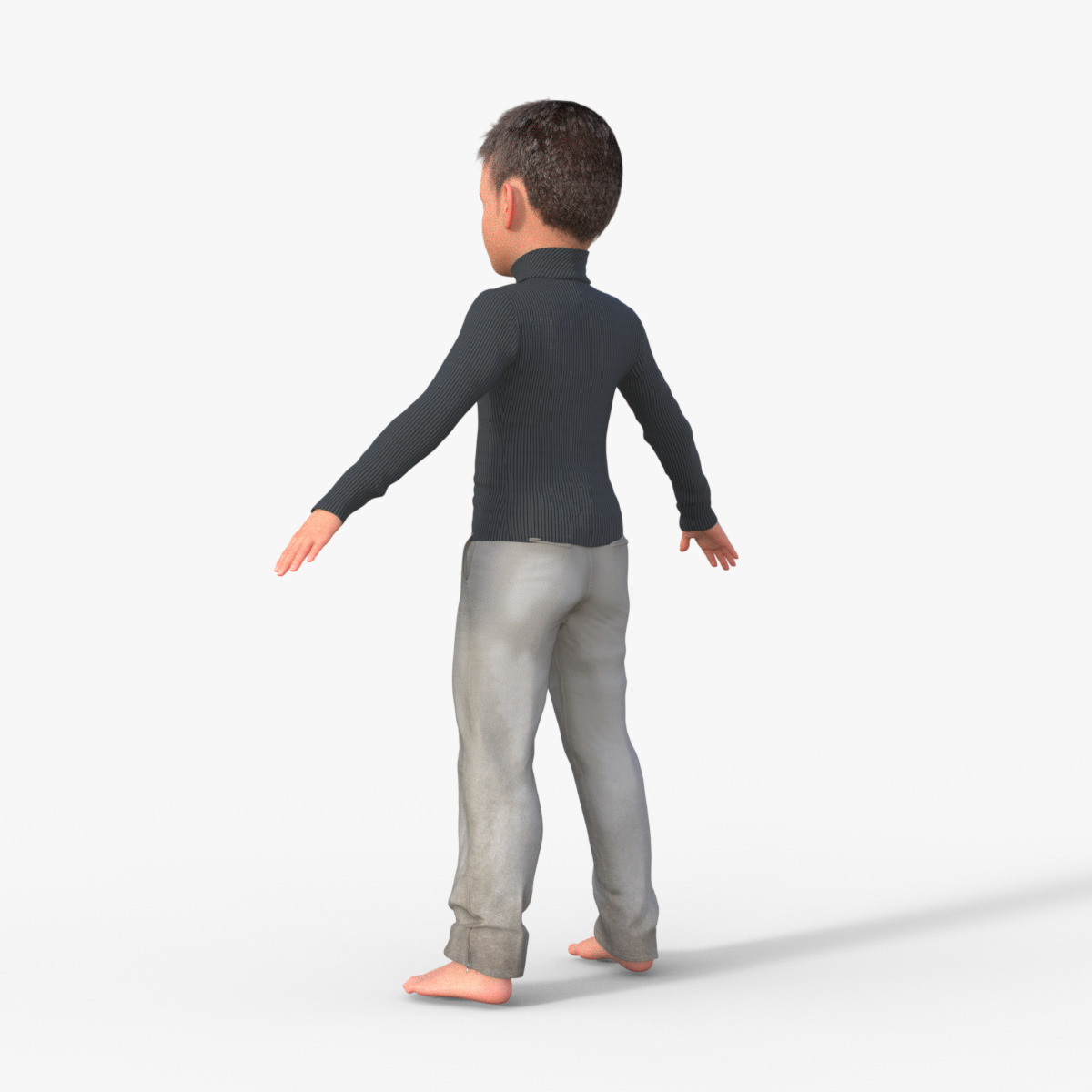 Realistic 3D Child Character 3D model_4