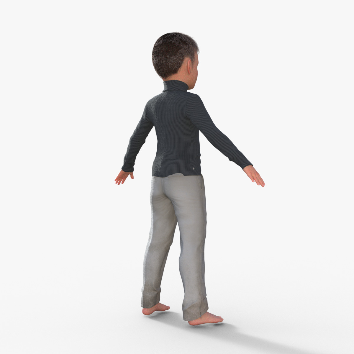 Realistic 3D Child Character 3D model_6