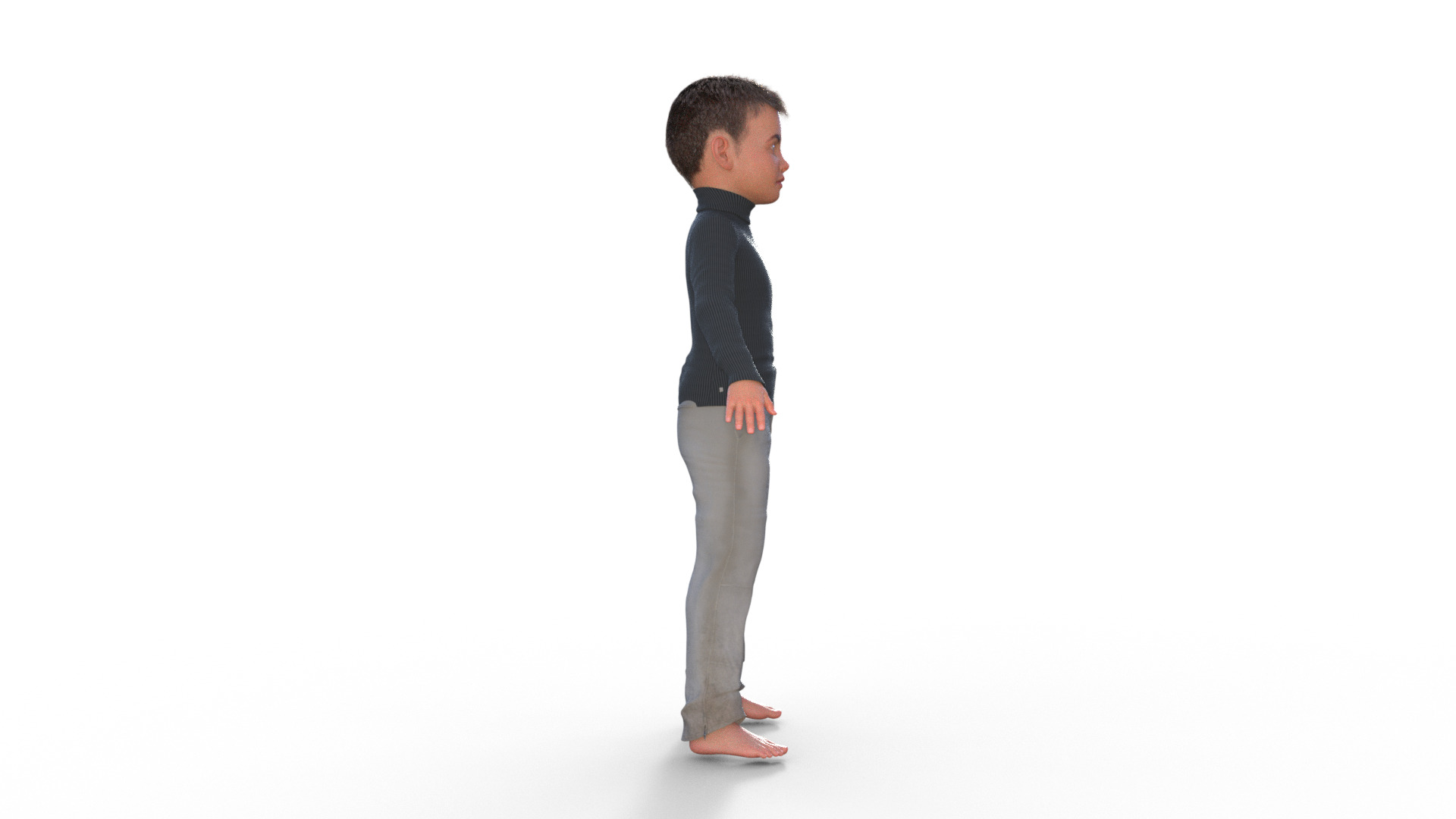 Realistic 3D Child Character 3D model_24