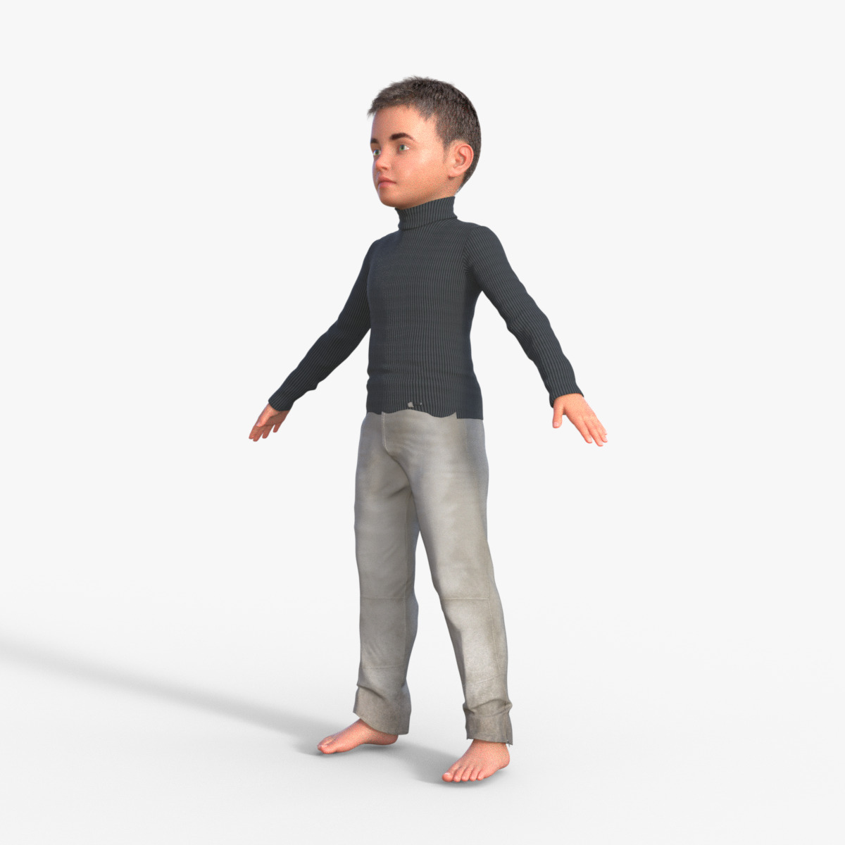 Realistic 3D Child Character 3D model_2