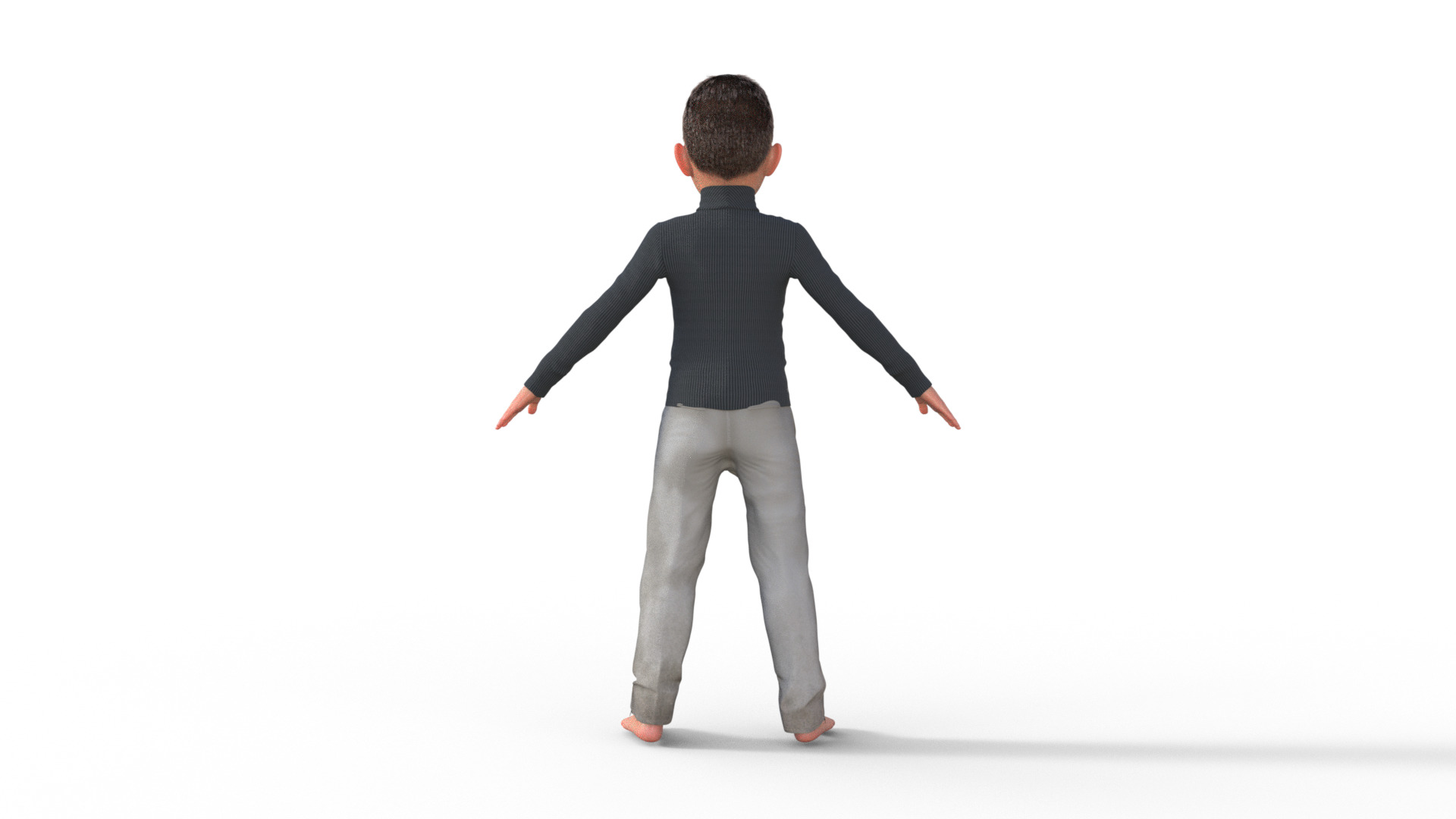 Realistic 3D Child Character 3D model_18