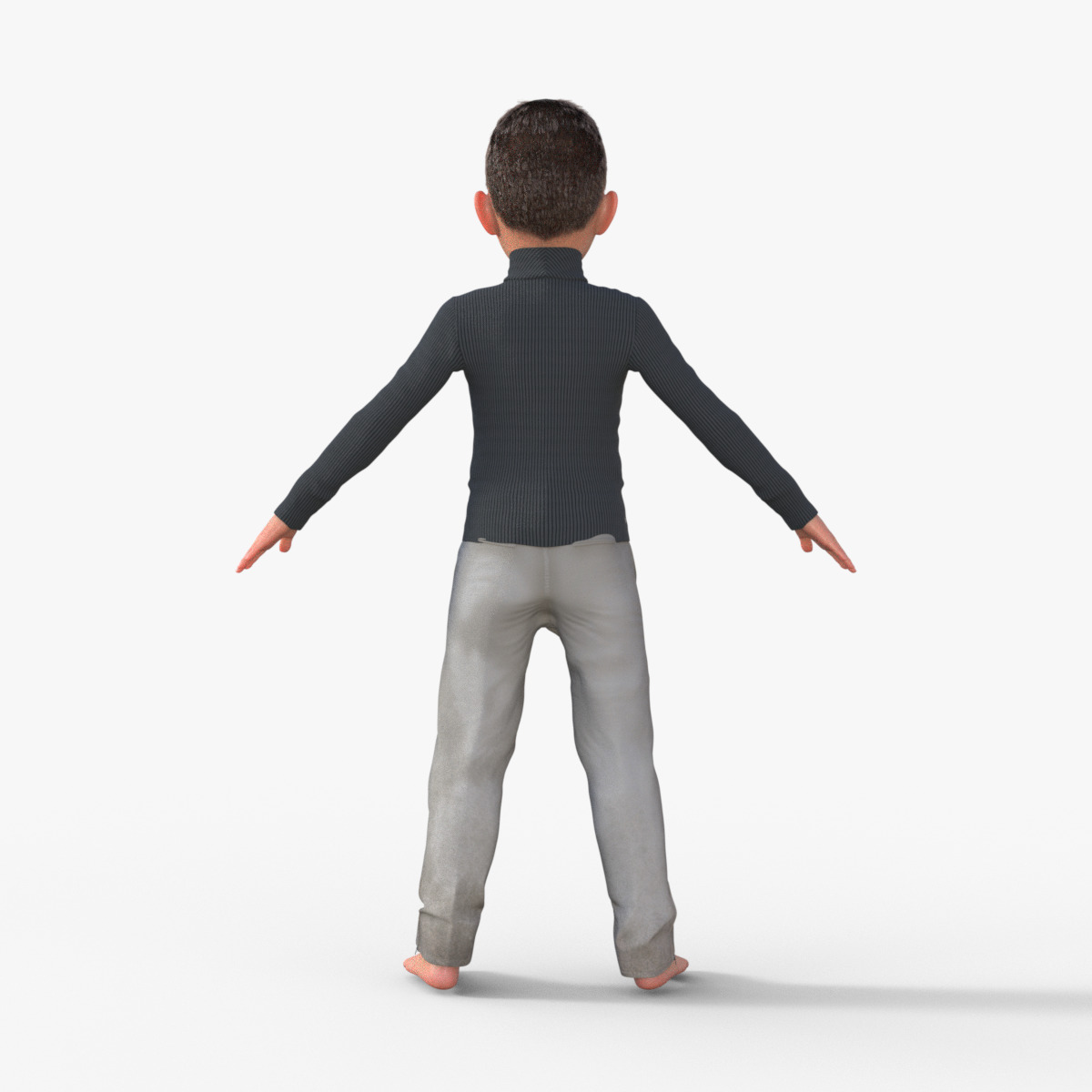 Realistic 3D Child Character 3D model_5