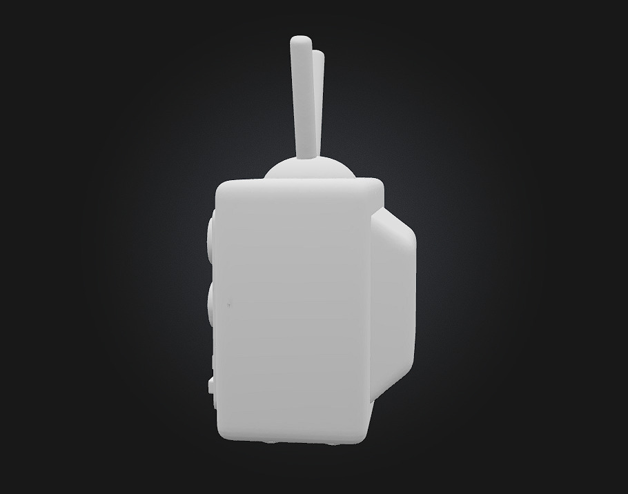 Retro Television Icon  Nostalgic Charm in Pixel-Perfect Form 3D model_7