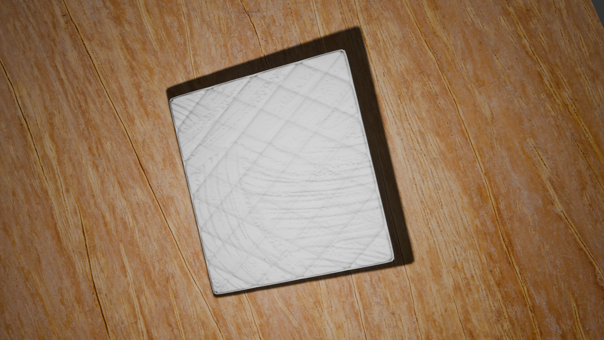 Modern Quilted Mattress Soft Bed Foam Design Low-poly 3D model_6