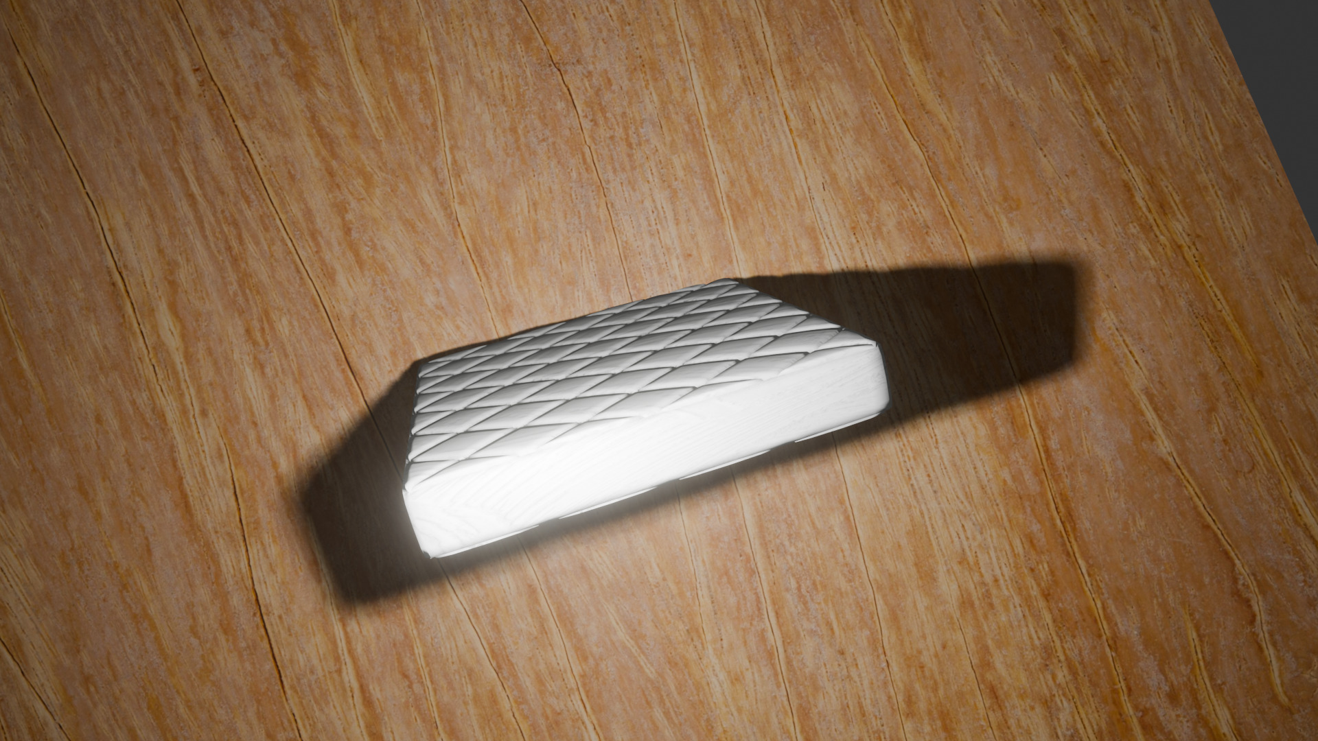 Modern Quilted Mattress Soft Bed Foam Design Low-poly 3D model_4