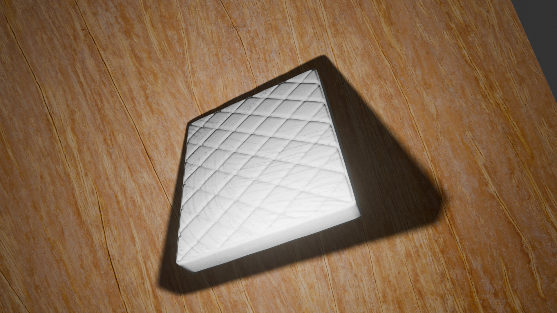 Modern Quilted Mattress Soft Bed Foam Design Low-poly 3D model_2