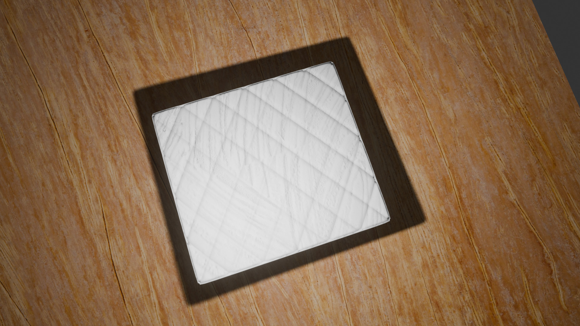 Modern Quilted Mattress Soft Bed Foam Design Low-poly 3D model_1