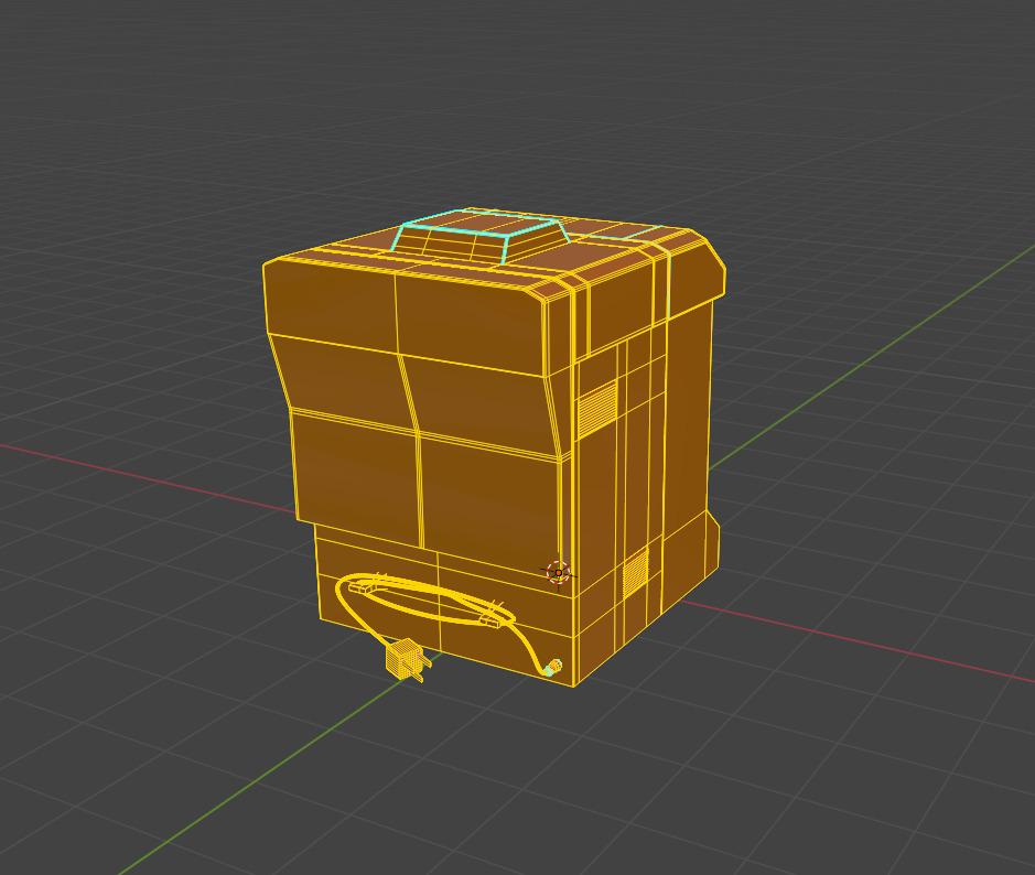 Coffee Machine Low-poly 3D model_3