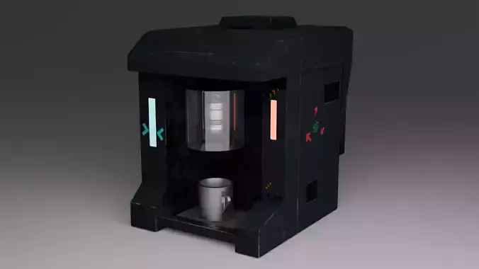 Coffee Machine Low-poly 3D model Coffee Machine Low-poly 3D model