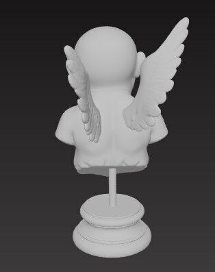 Funny Angel Figure 3D Printable FBX STL OBJ 3D print model_3