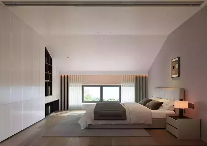 Modern Loft Bedroom 3D model