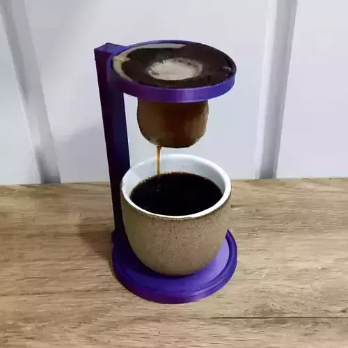 Single Serve Coffee Maker - Cloth Filter - Individual 3D print model