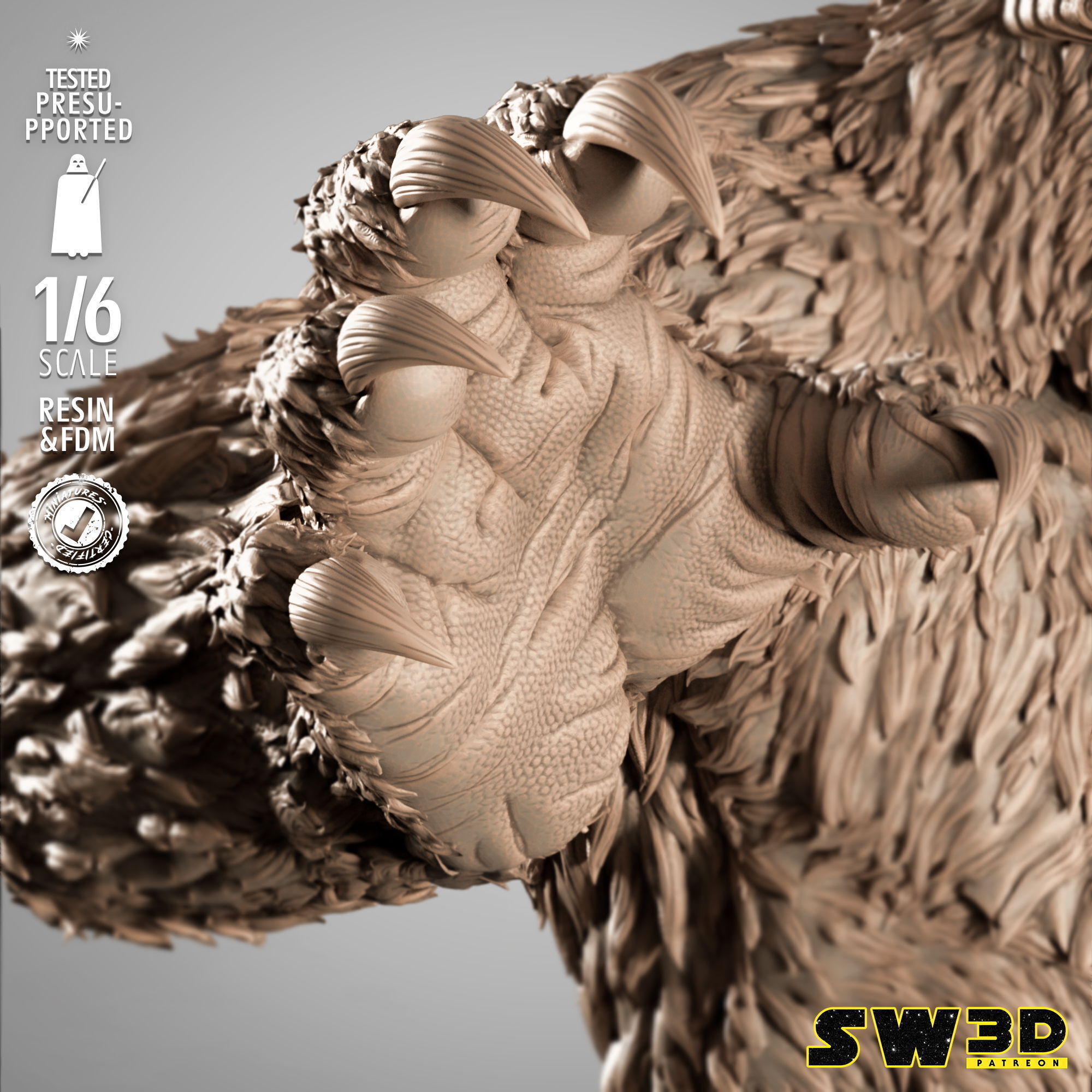 STAR WARS Wampa Sculpture 3D print model_50