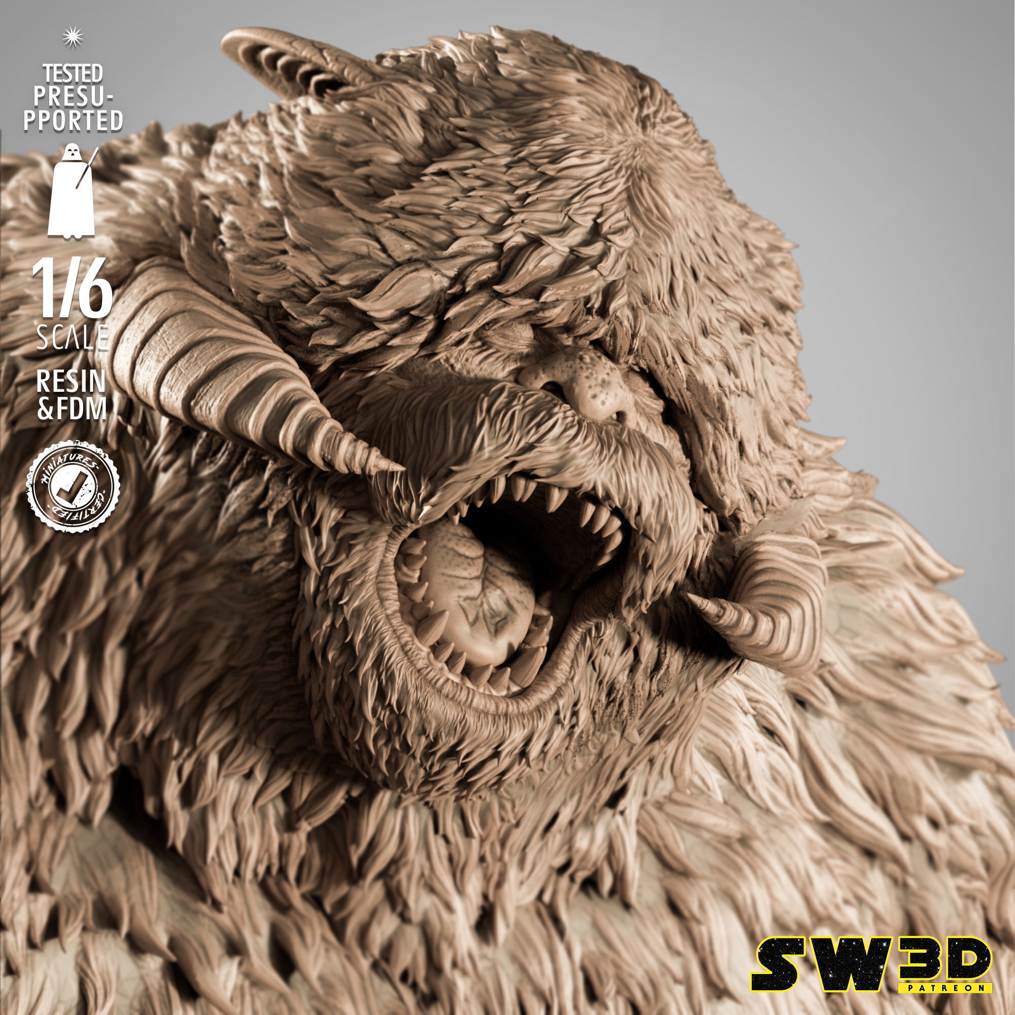 STAR WARS Wampa Sculpture 3D print model_36