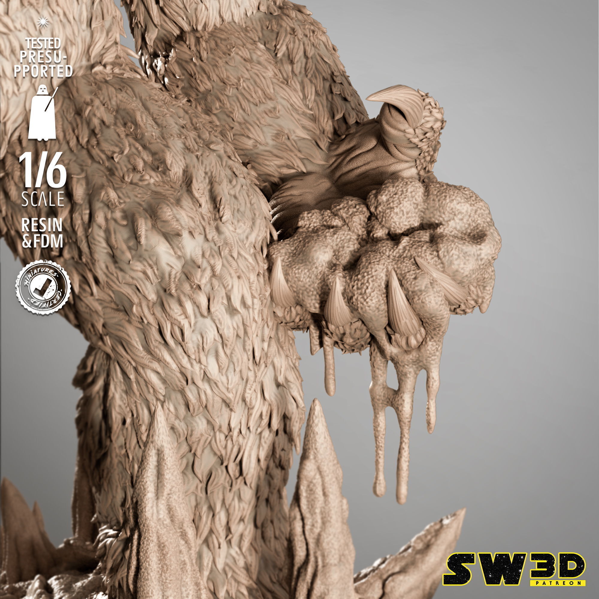 STAR WARS Wampa Sculpture 3D print model_23