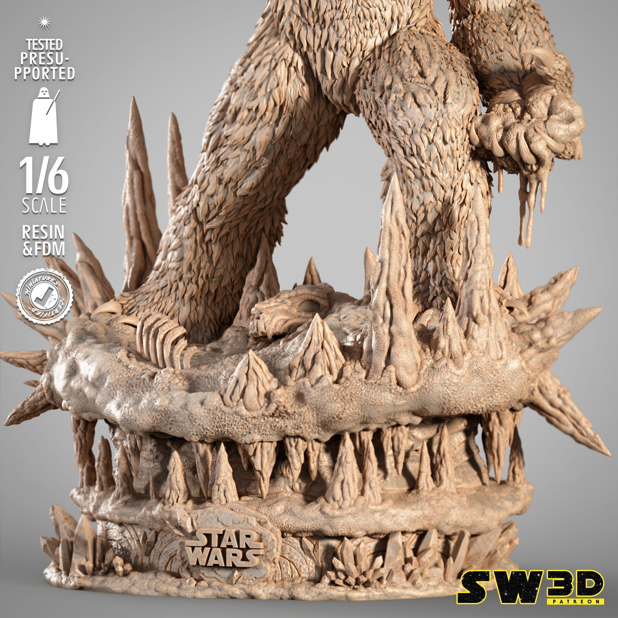 STAR WARS Wampa Sculpture 3D print model_31