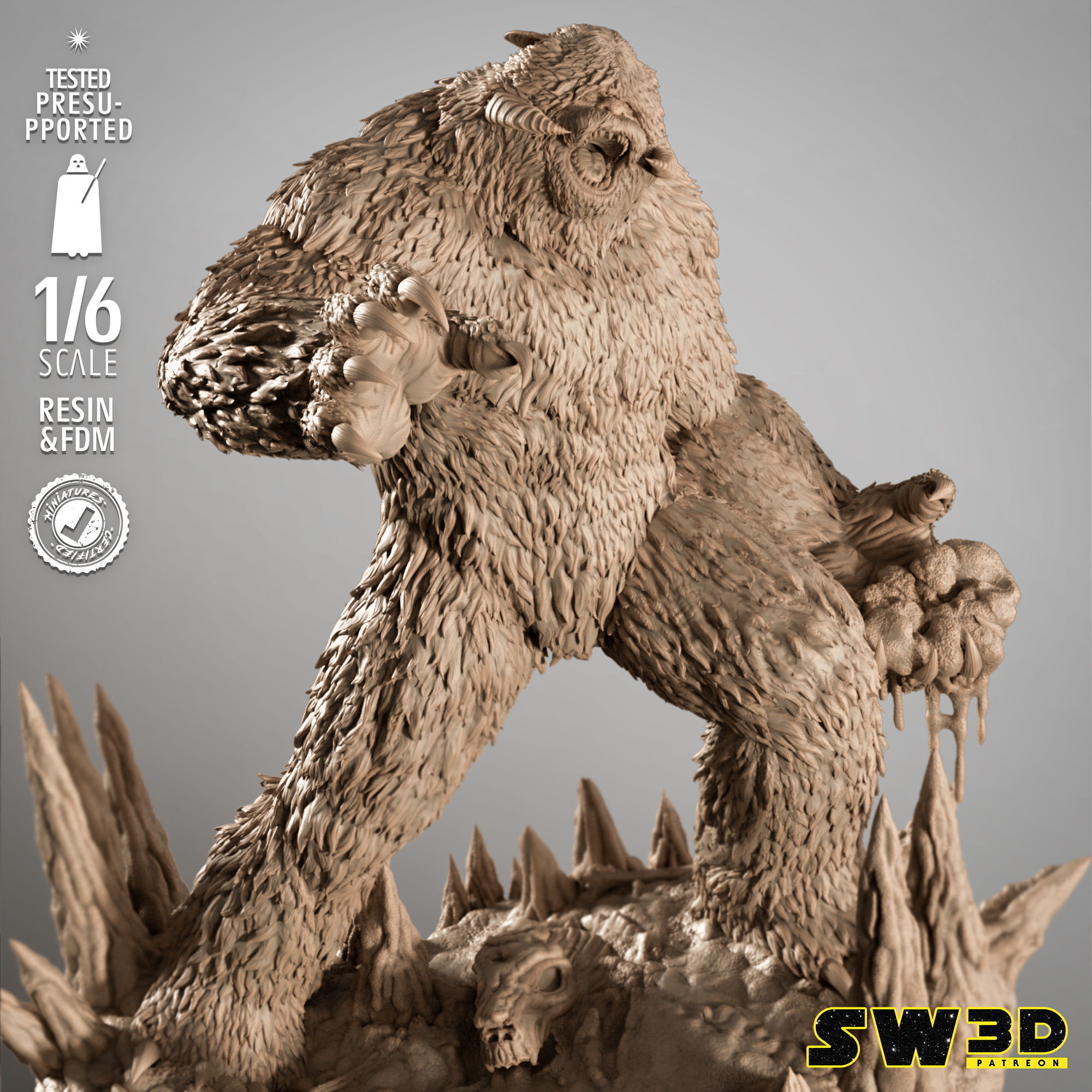 STAR WARS Wampa Sculpture 3D print model_32