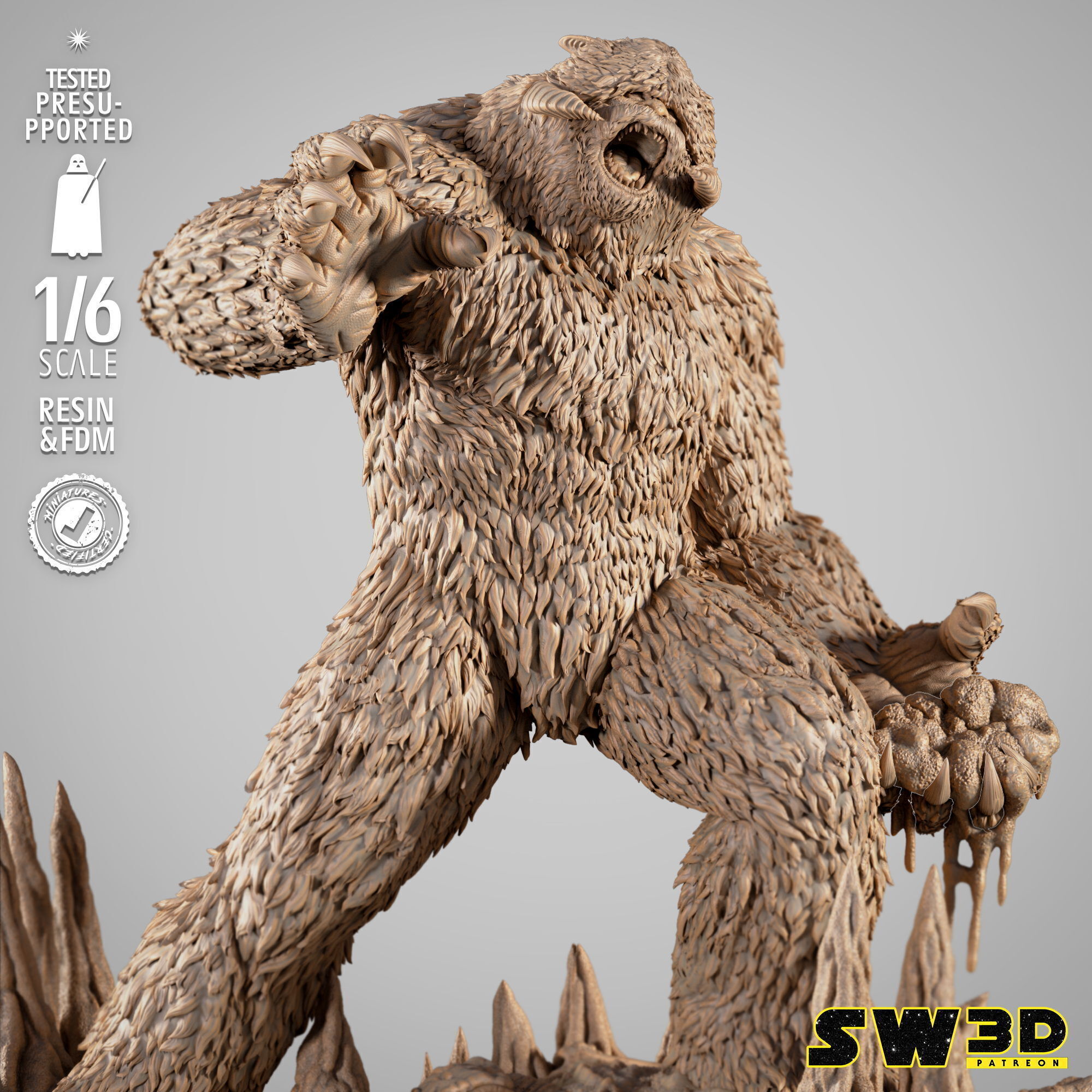 STAR WARS Wampa Sculpture 3D print model_42