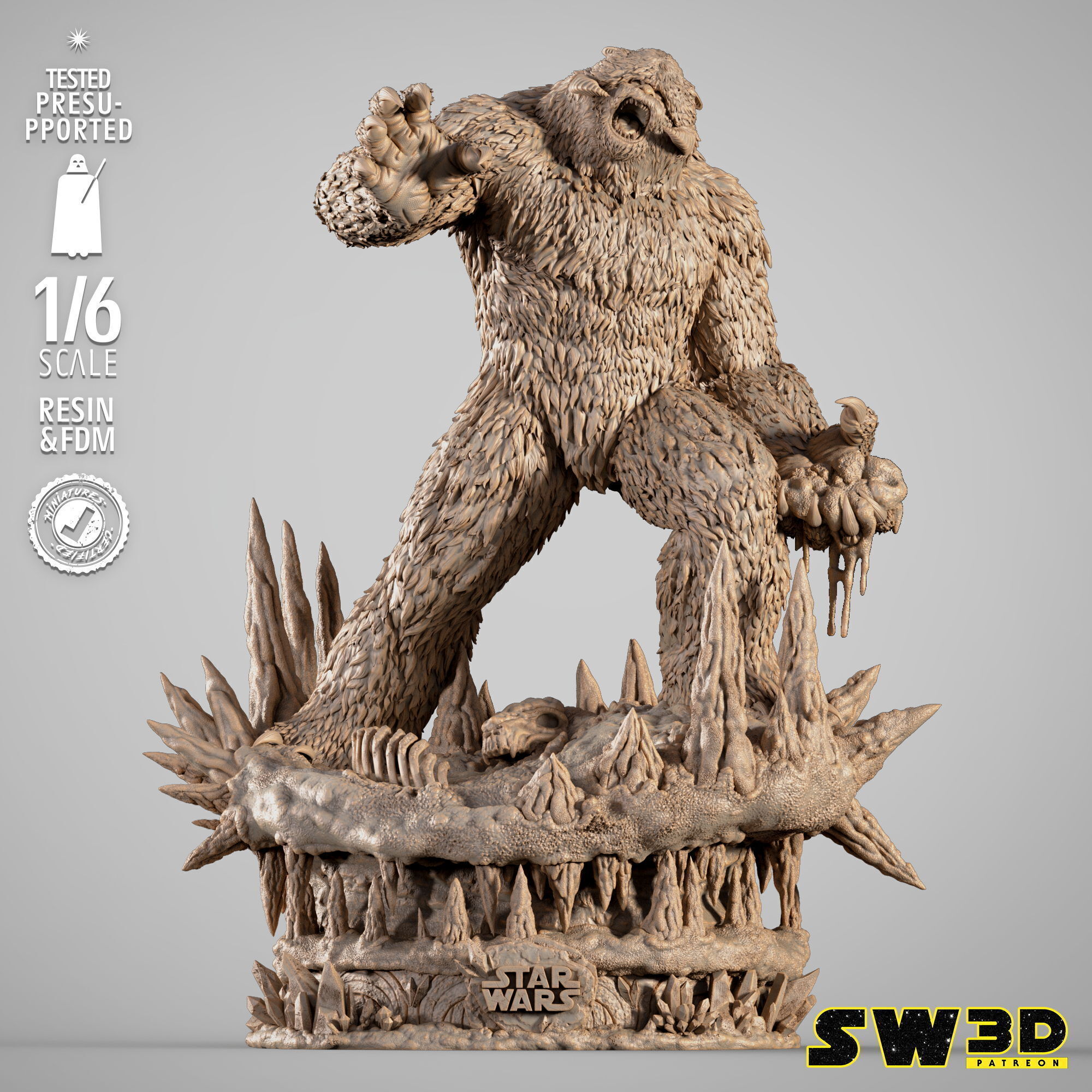 STAR WARS Wampa Sculpture 3D print model_34