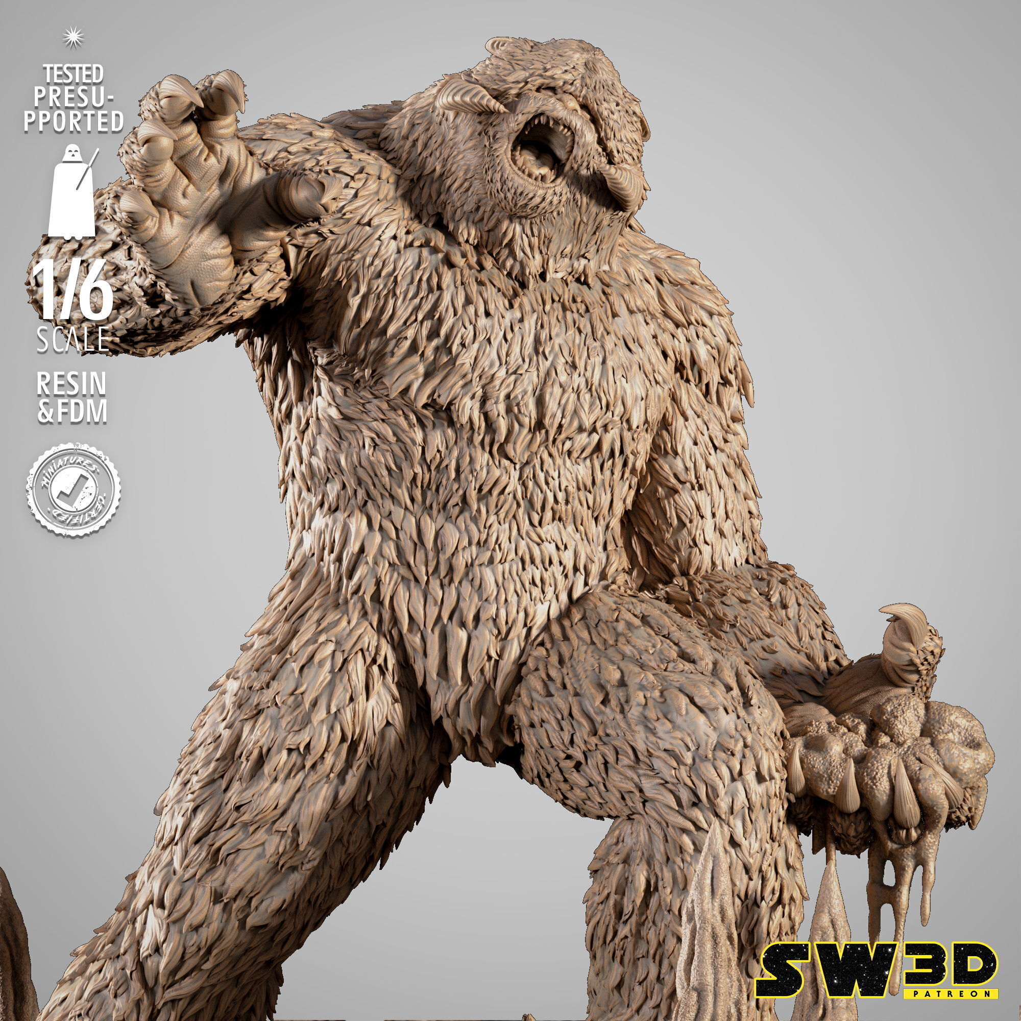 STAR WARS Wampa Sculpture 3D print model_54