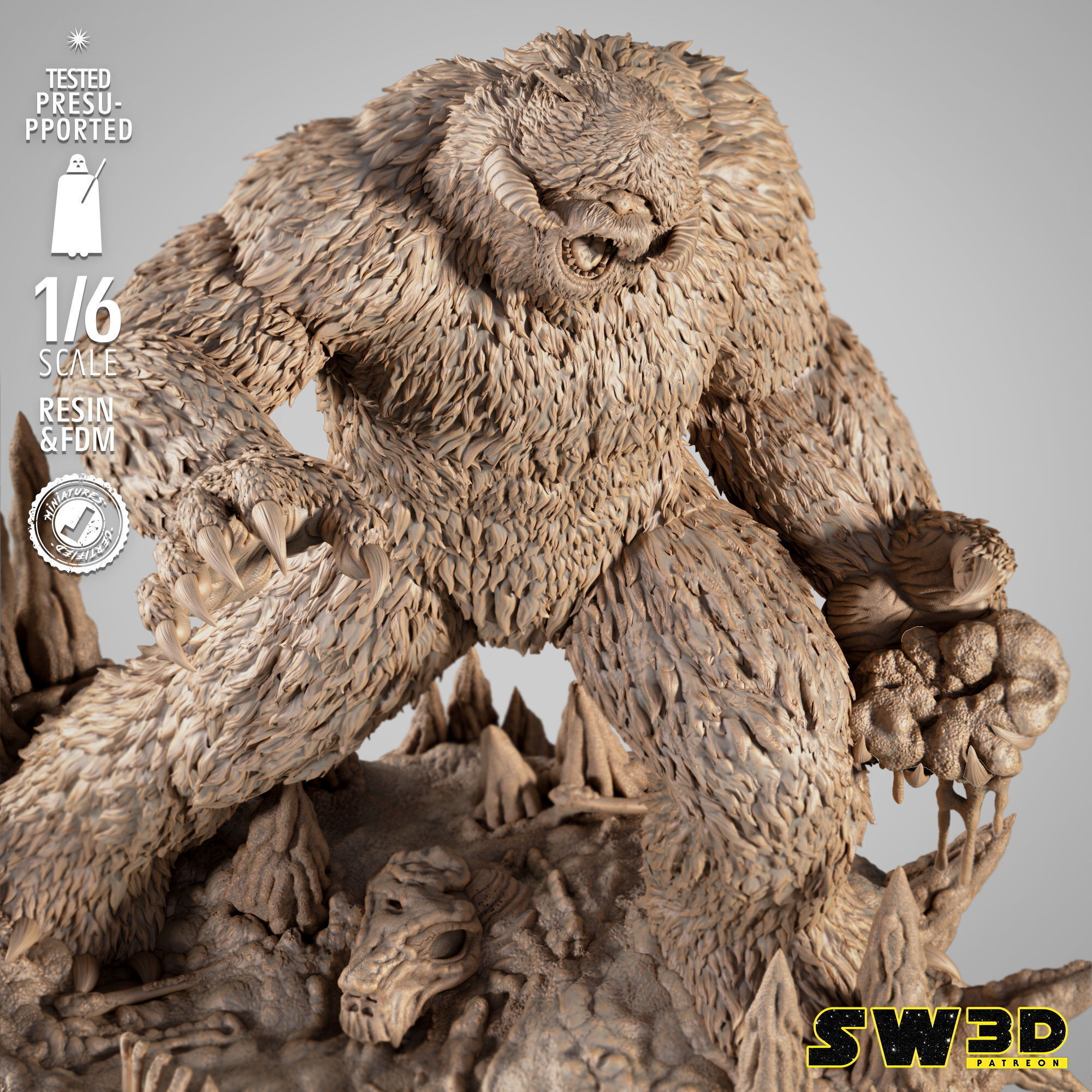 STAR WARS Wampa Sculpture 3D print model_46
