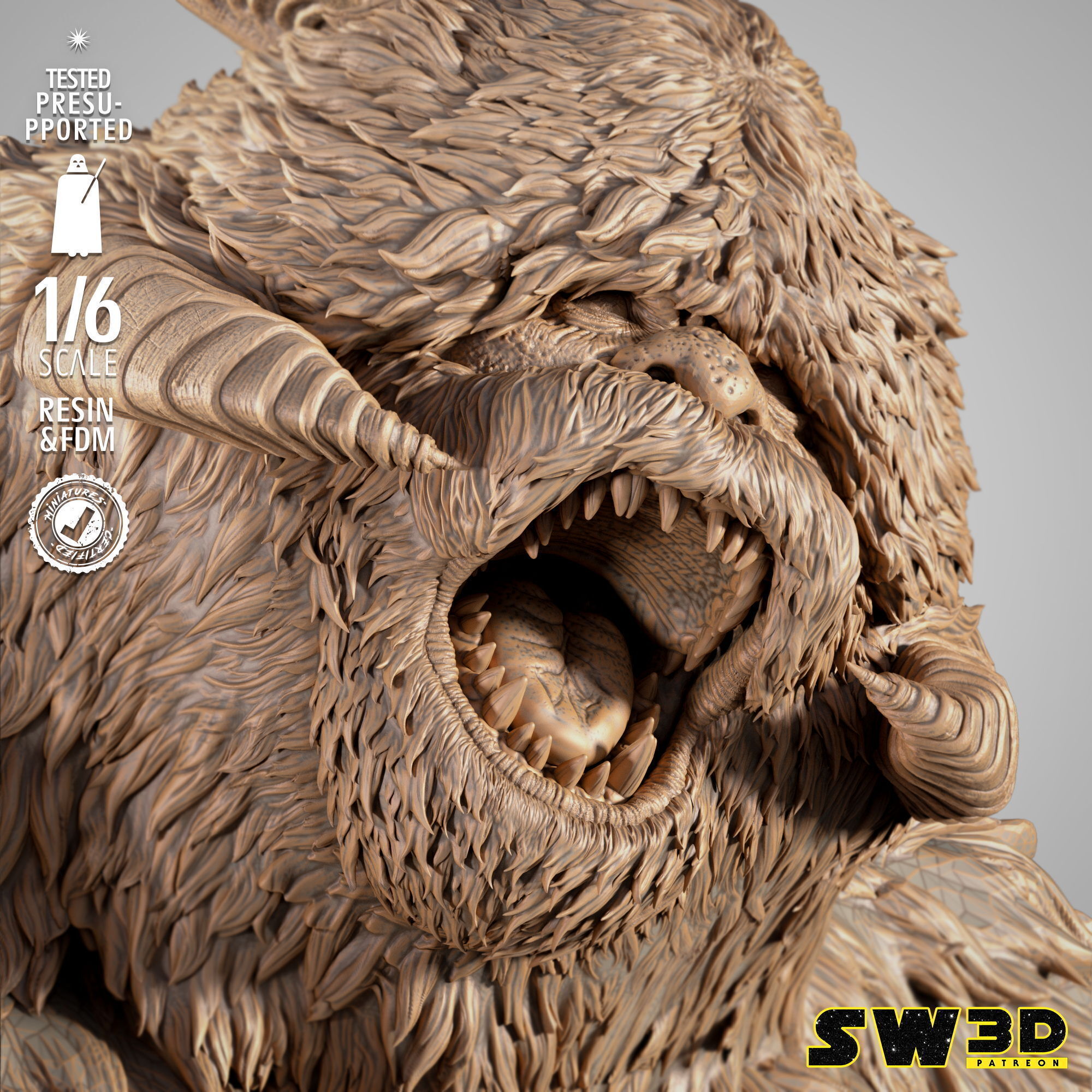 STAR WARS Wampa Sculpture 3D print model_29