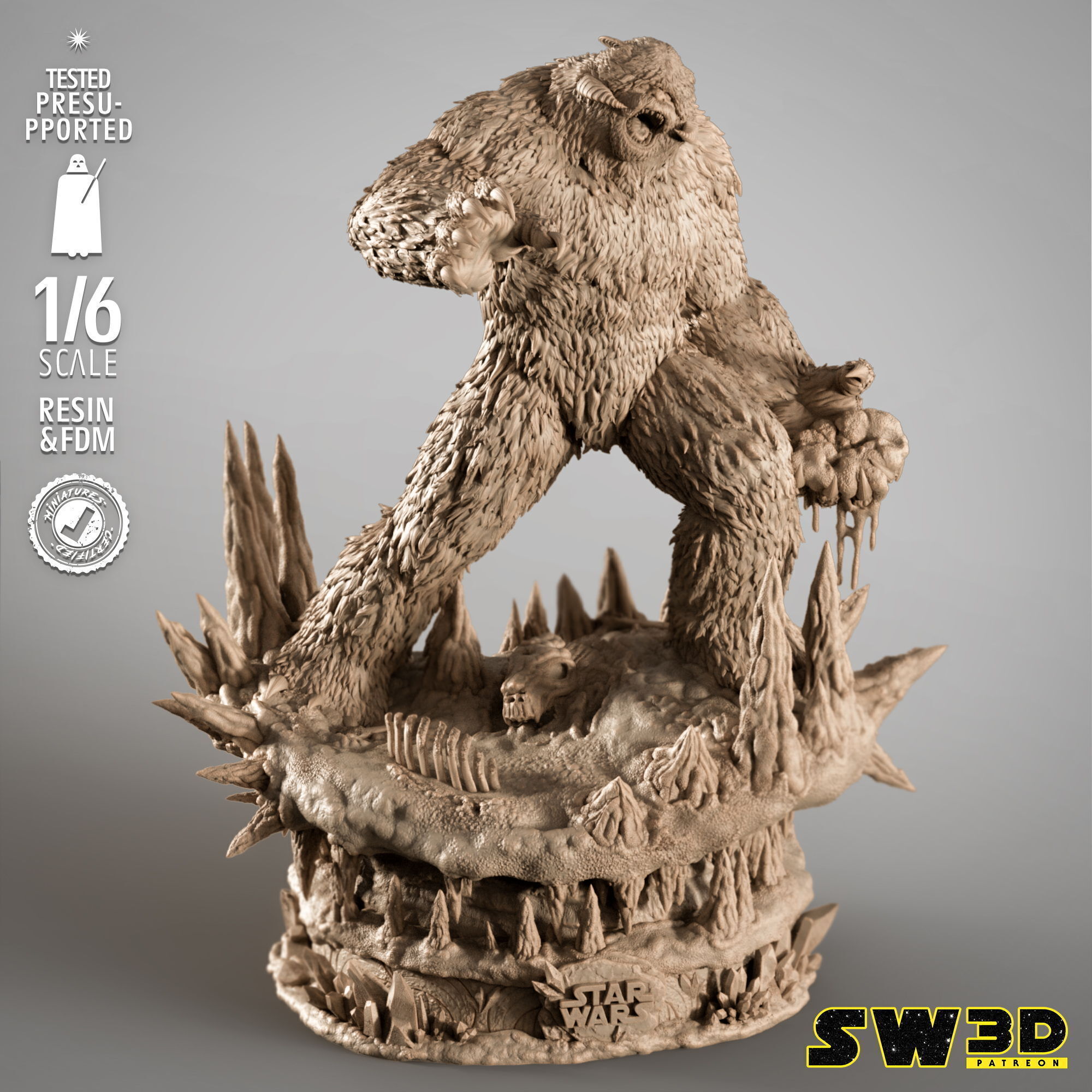 STAR WARS Wampa Sculpture 3D print model_15