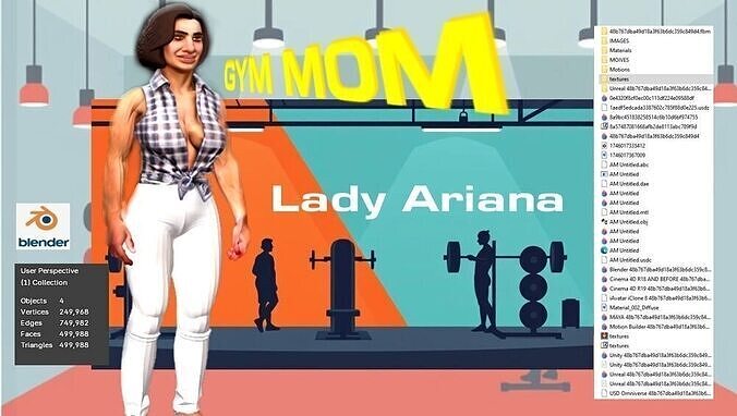 Unleash Lady Ariana Your Next Game Changing Character 3D model