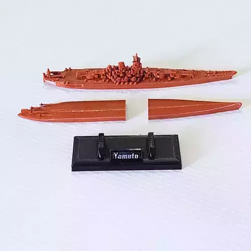 Yamato Battleship 1-1800 Scale Miniature 3D print model