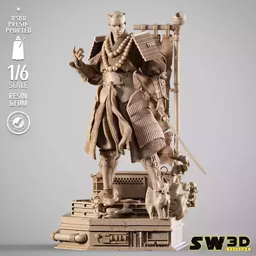 STAR WARS Darth Maul Samurai Sculpture 3D print model