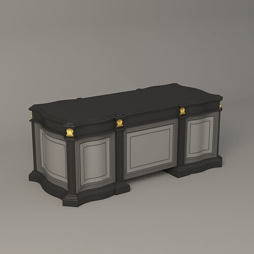 Classic Working Table 001 3D model