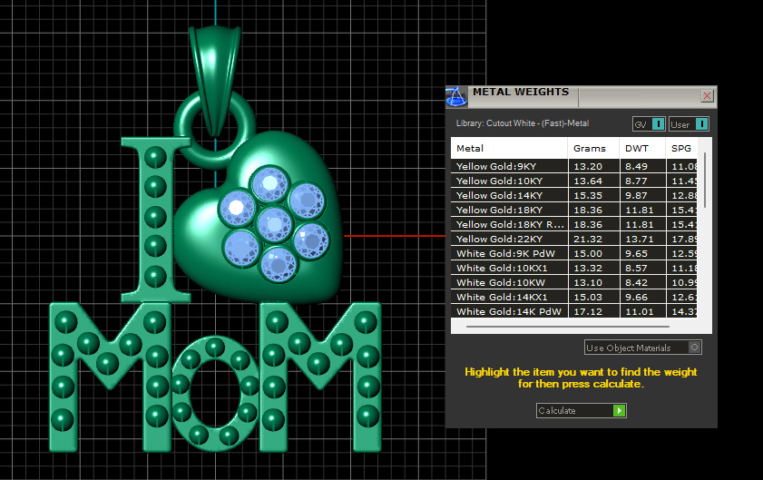mom pendant 3d prientable model  3D print model_2