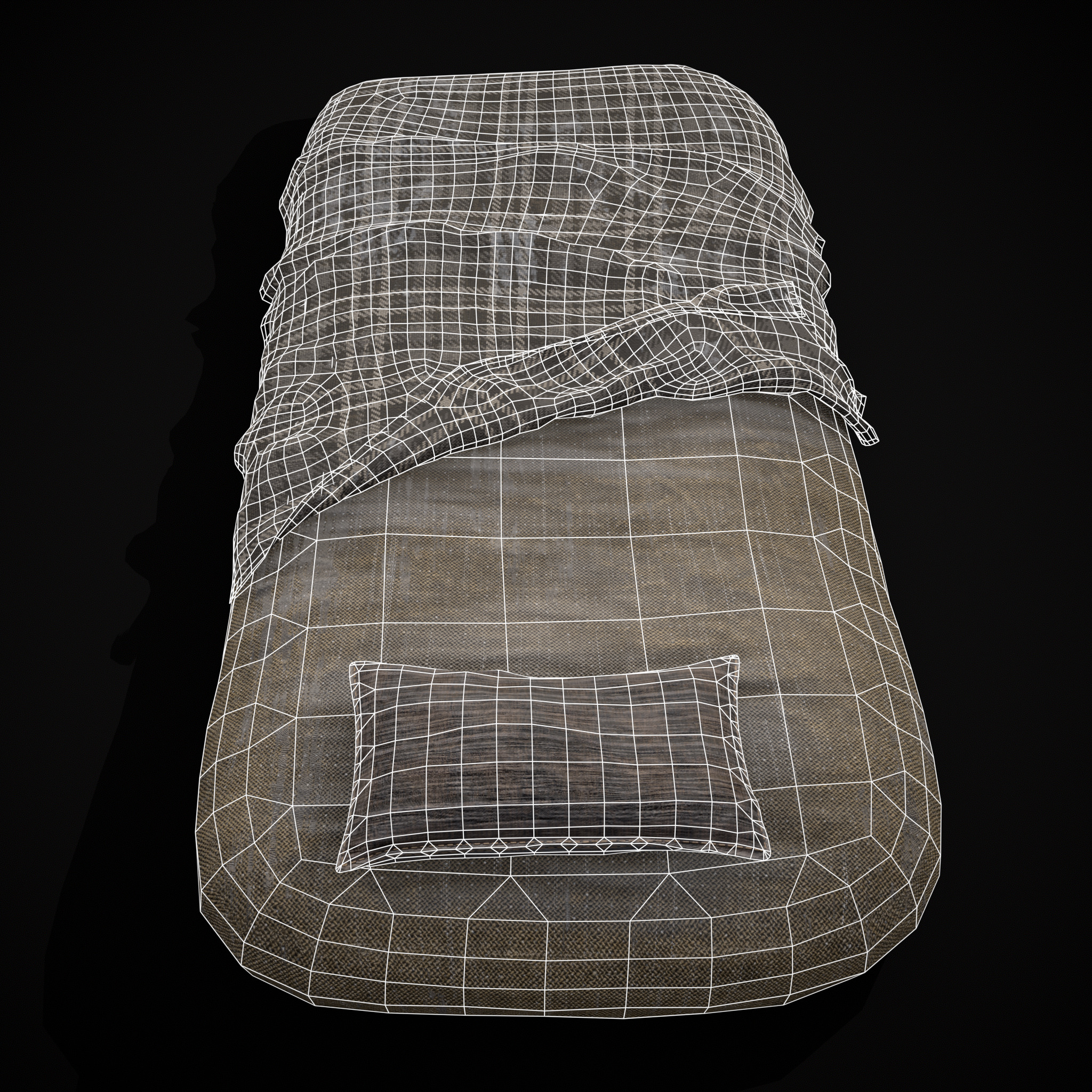 Viking Sleep Sack Low-poly 3D model_10